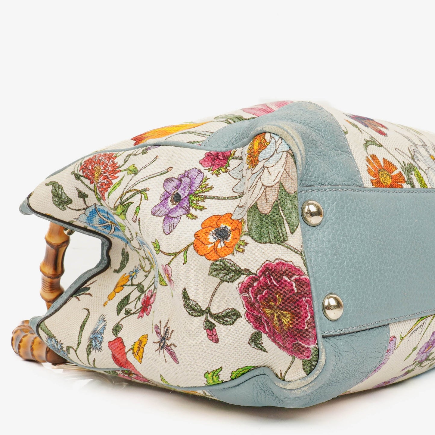 Gucci Bamboo Shopper Multicolour Flora Diana Small Tote Bag