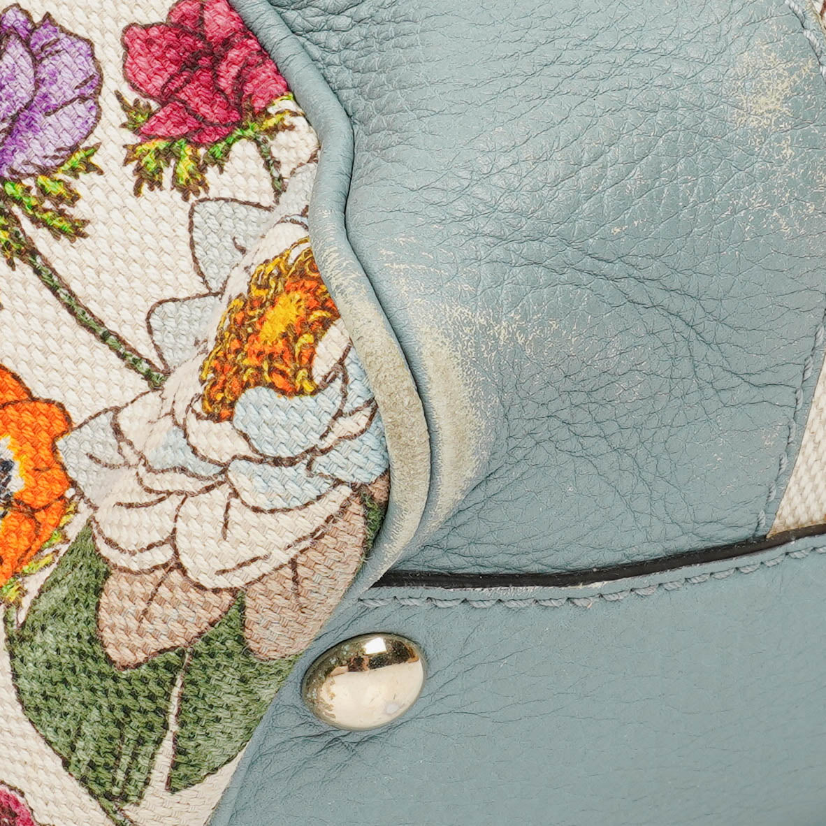 Gucci Bamboo Shopper Multicolour Flora Diana Small Tote Bag