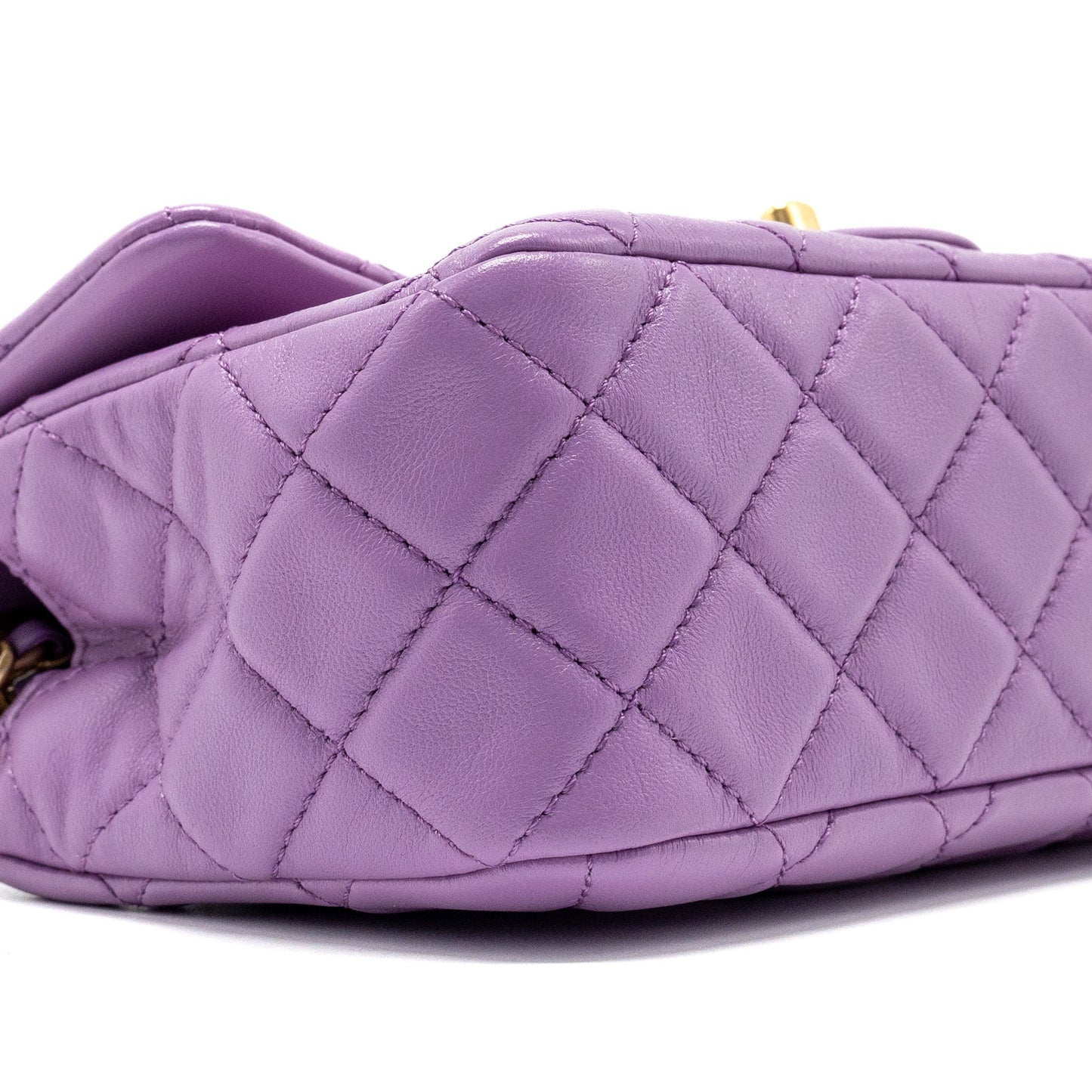 Chanel 22s Pearl Crush Mini Rectangular Flap Bag Lambskin Purple  (microchip)