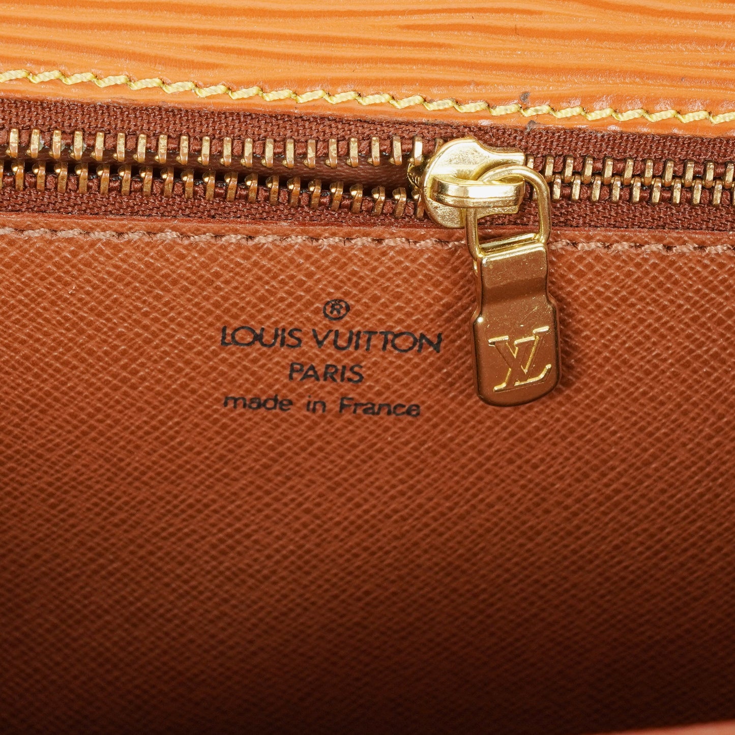 Louis Vuitton Pochette Sellier Dragonne Cognac Epi Clutch