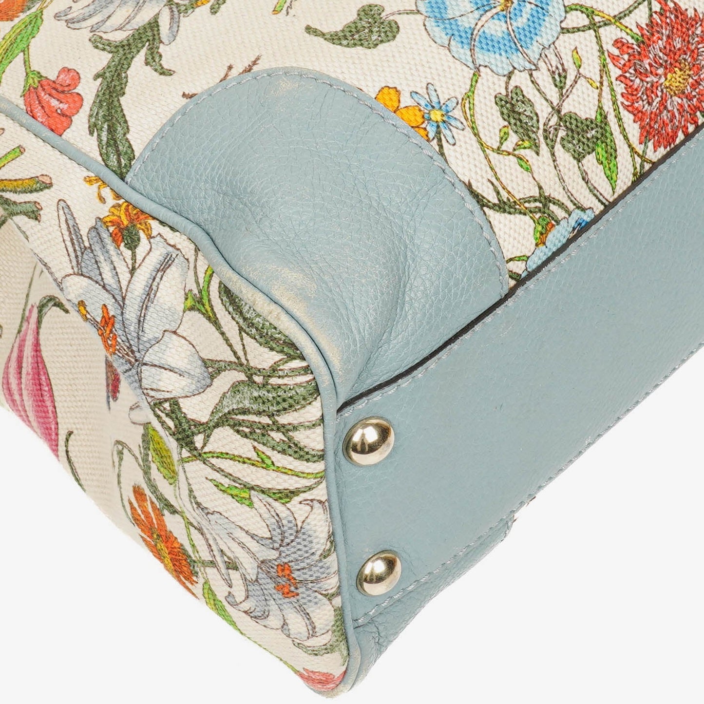 Gucci Bamboo Shopper Multicolour Flora Diana Small Tote Bag
