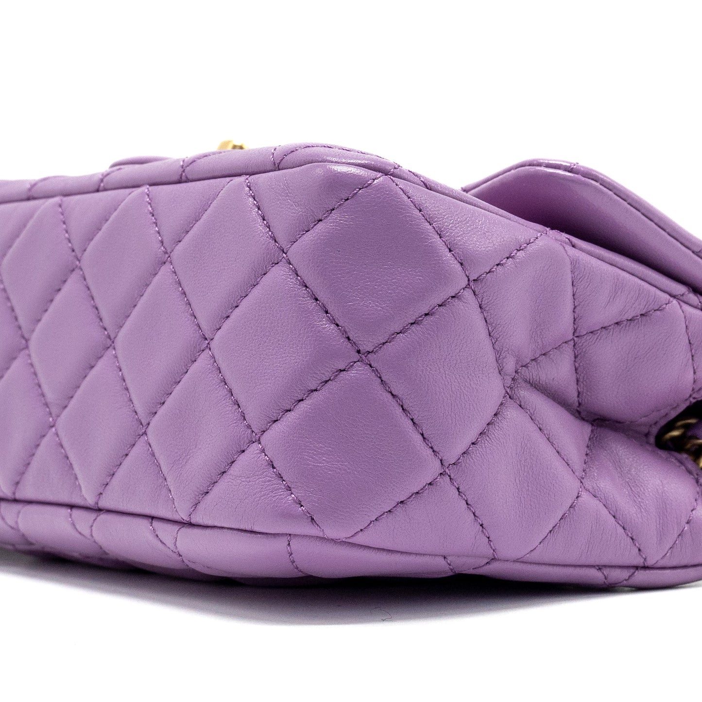 Chanel 22s Pearl Crush Mini Rectangular Flap Bag Lambskin Purple  (microchip)