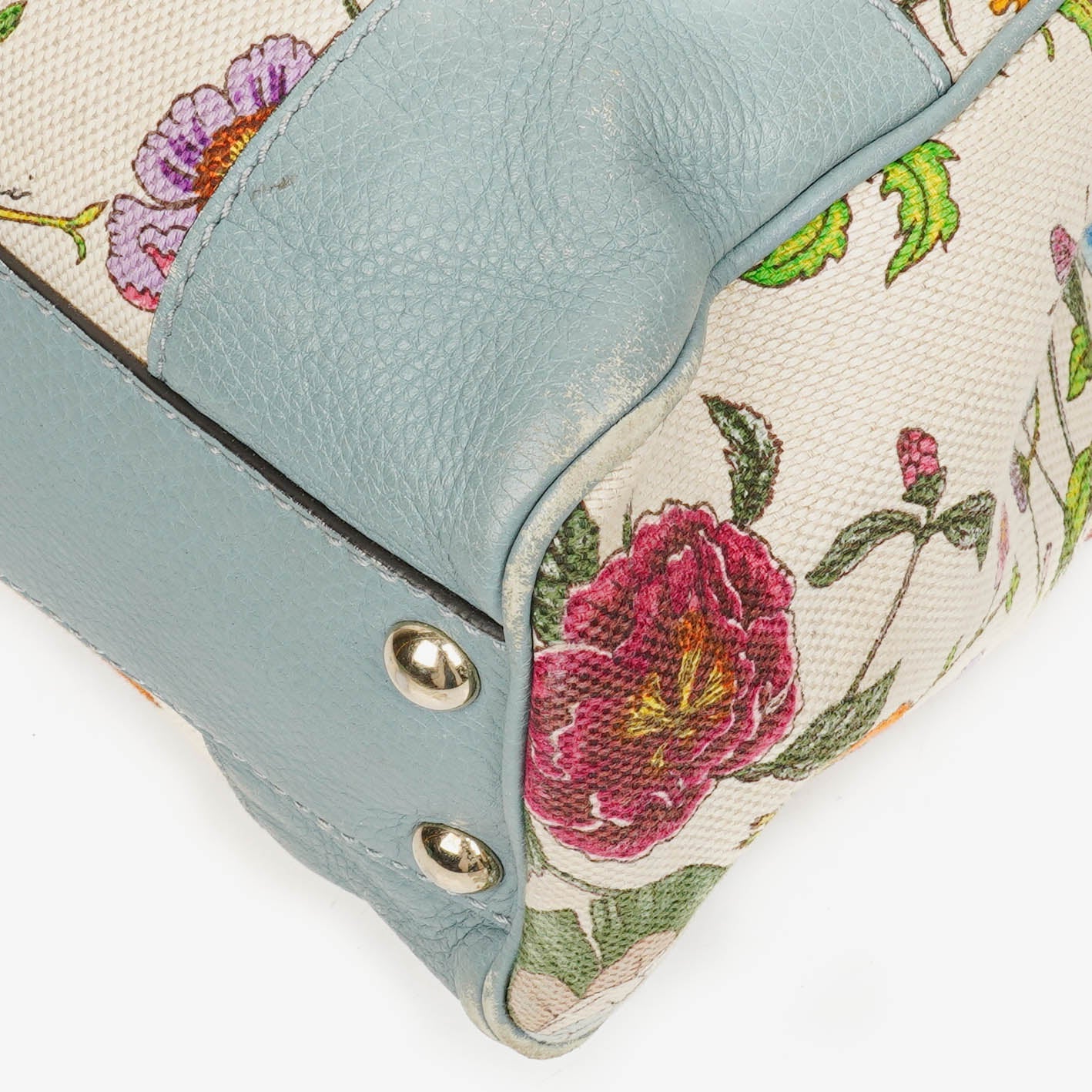 Gucci Bamboo Shopper Multicolour Flora Diana Small Tote Bag