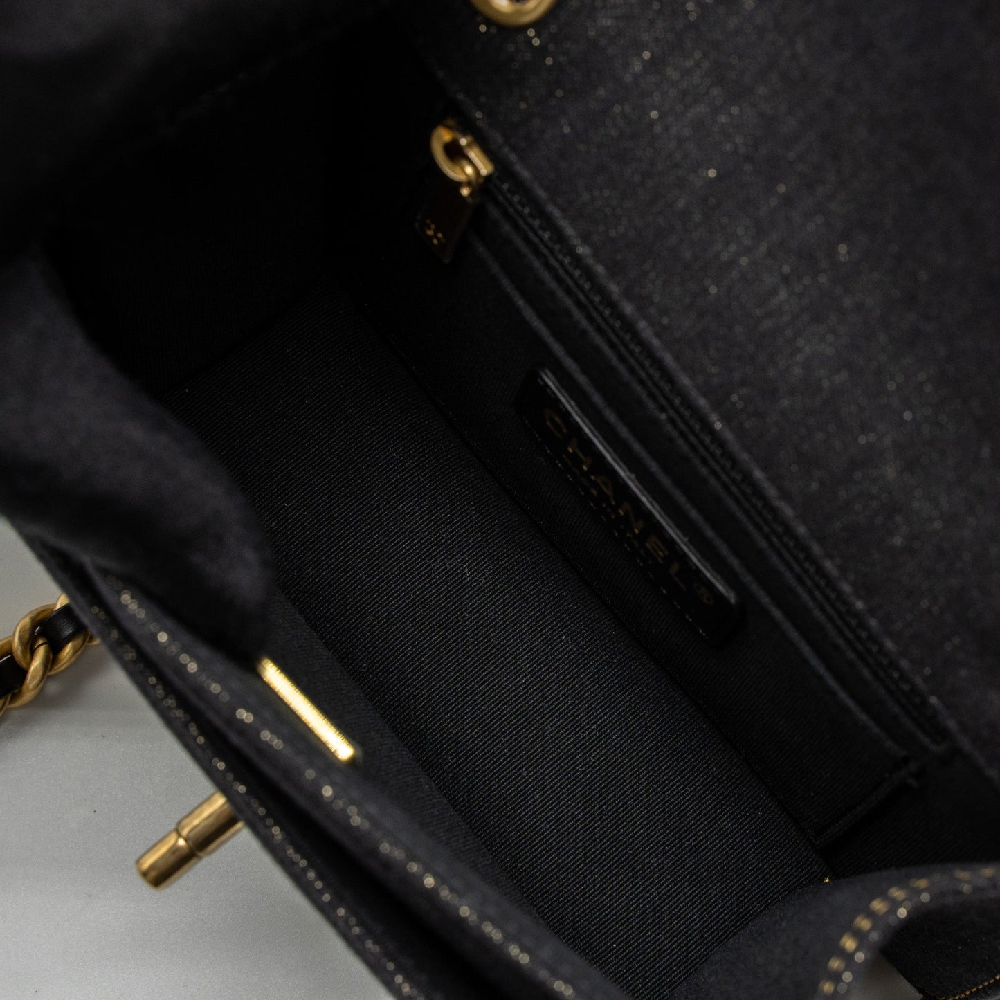 Chanel 23S Flap Bag Denim Dark Blue Brushed  (Microchip)