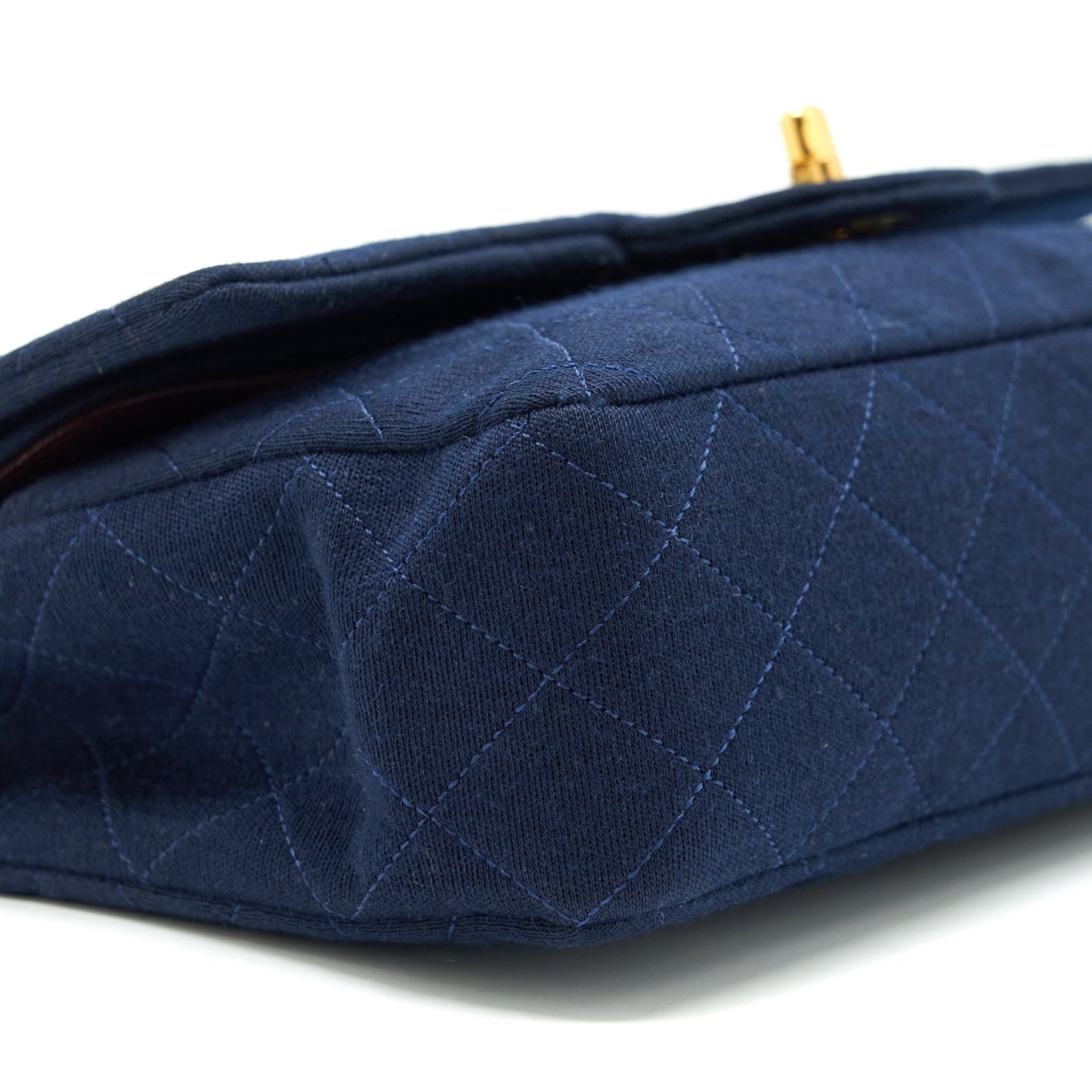 Chanel  Medium Classic Double Flap Bag Fabric Navy