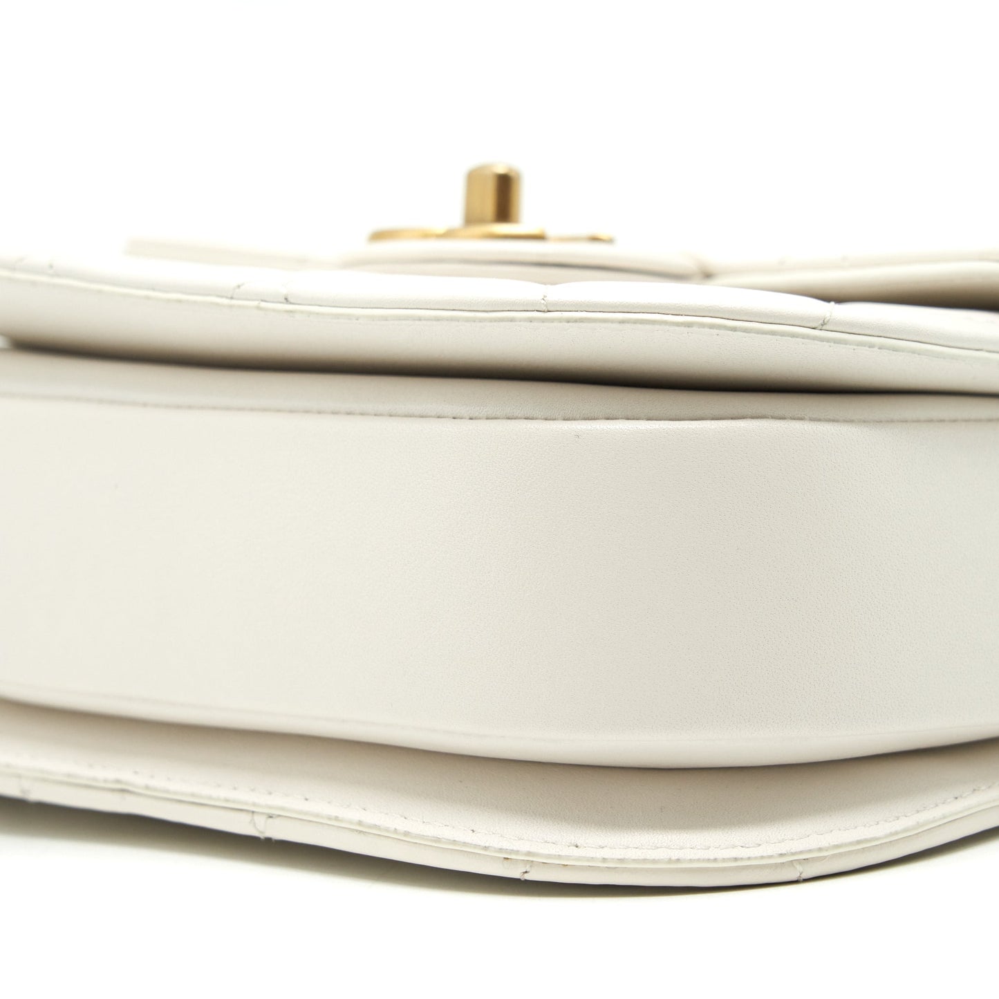 Chanel Seasonal Flap Crossbody Bag Lambskin Cream