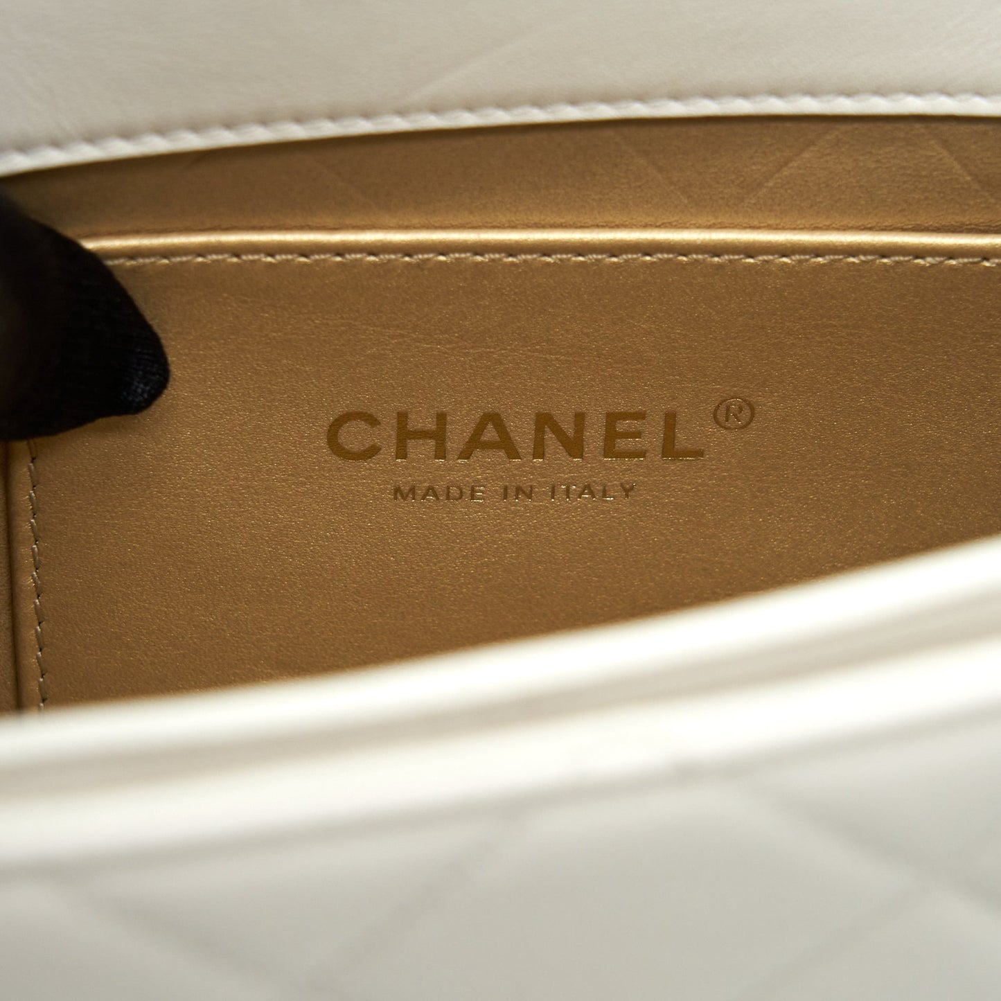 Chanel Seasonal Flap Crossbody Bag Lambskin Cream
