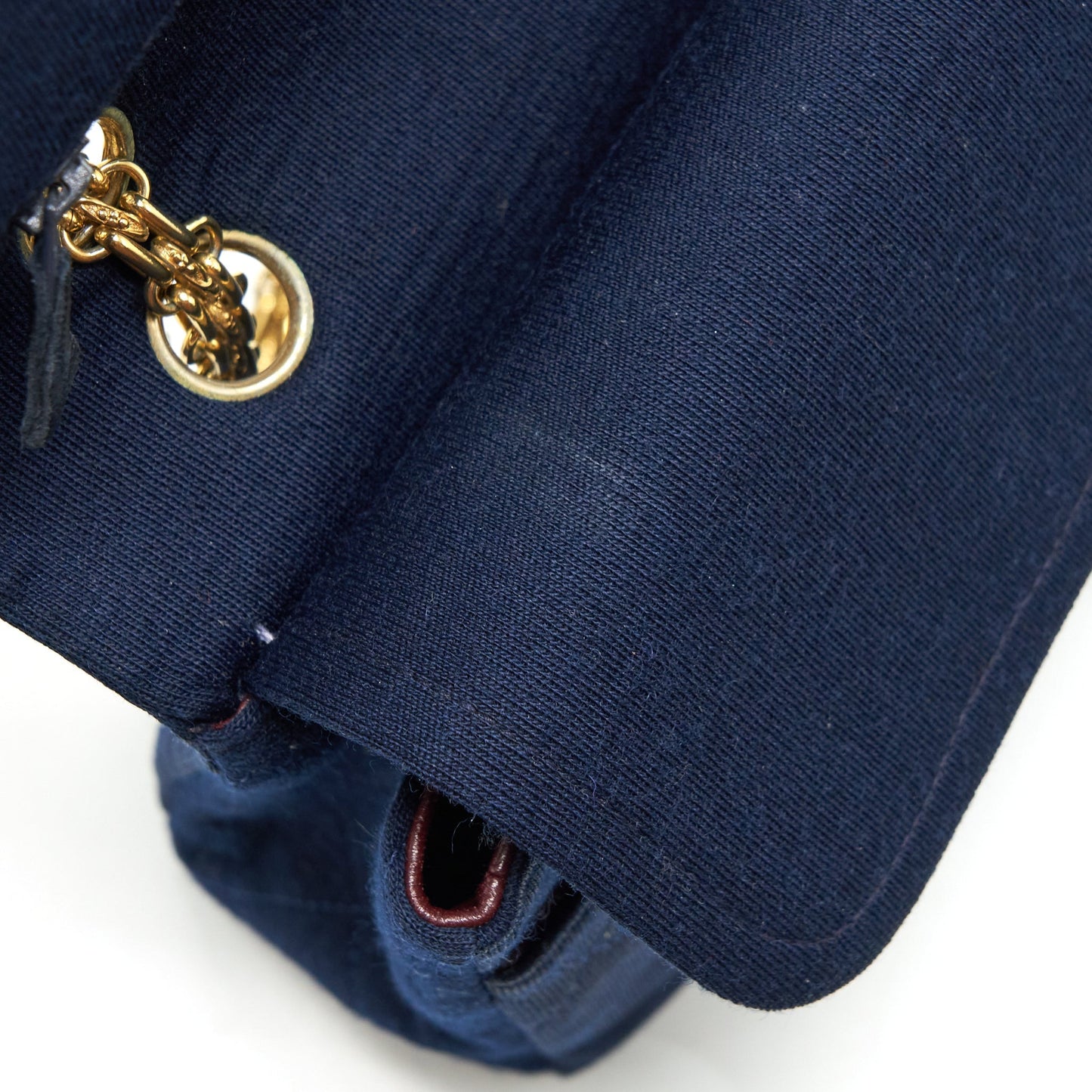 Chanel  Medium Classic Double Flap Bag Fabric Navy