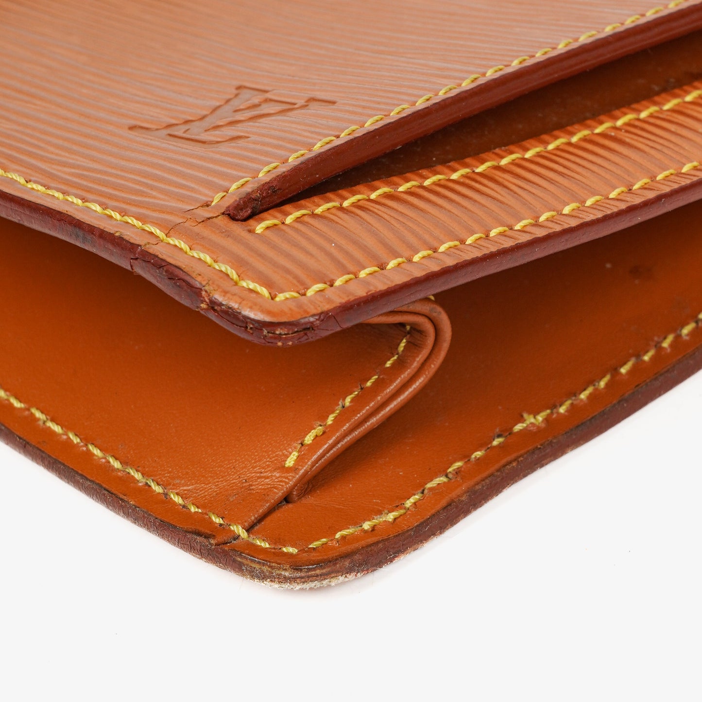 Louis Vuitton Pochette Sellier Dragonne Cognac Epi Clutch