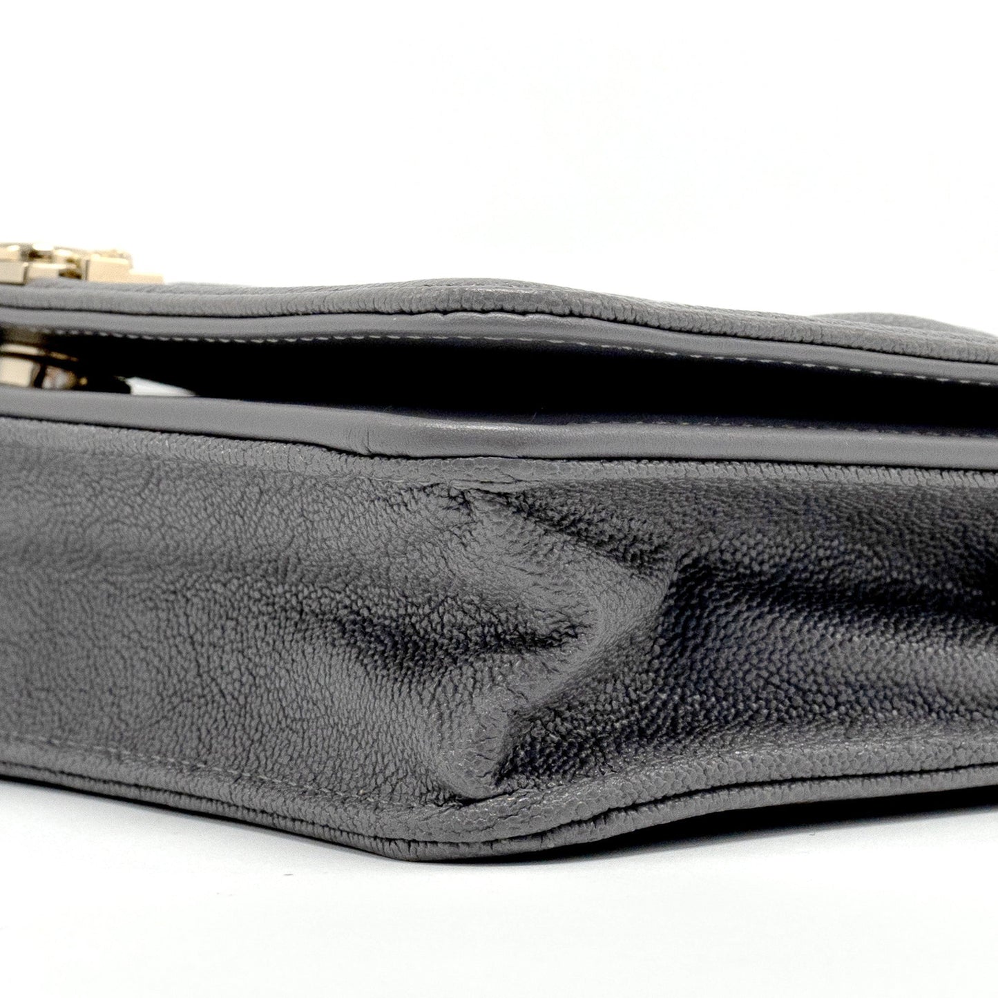 Chanel Boy Wallet on Chain caviar grey L