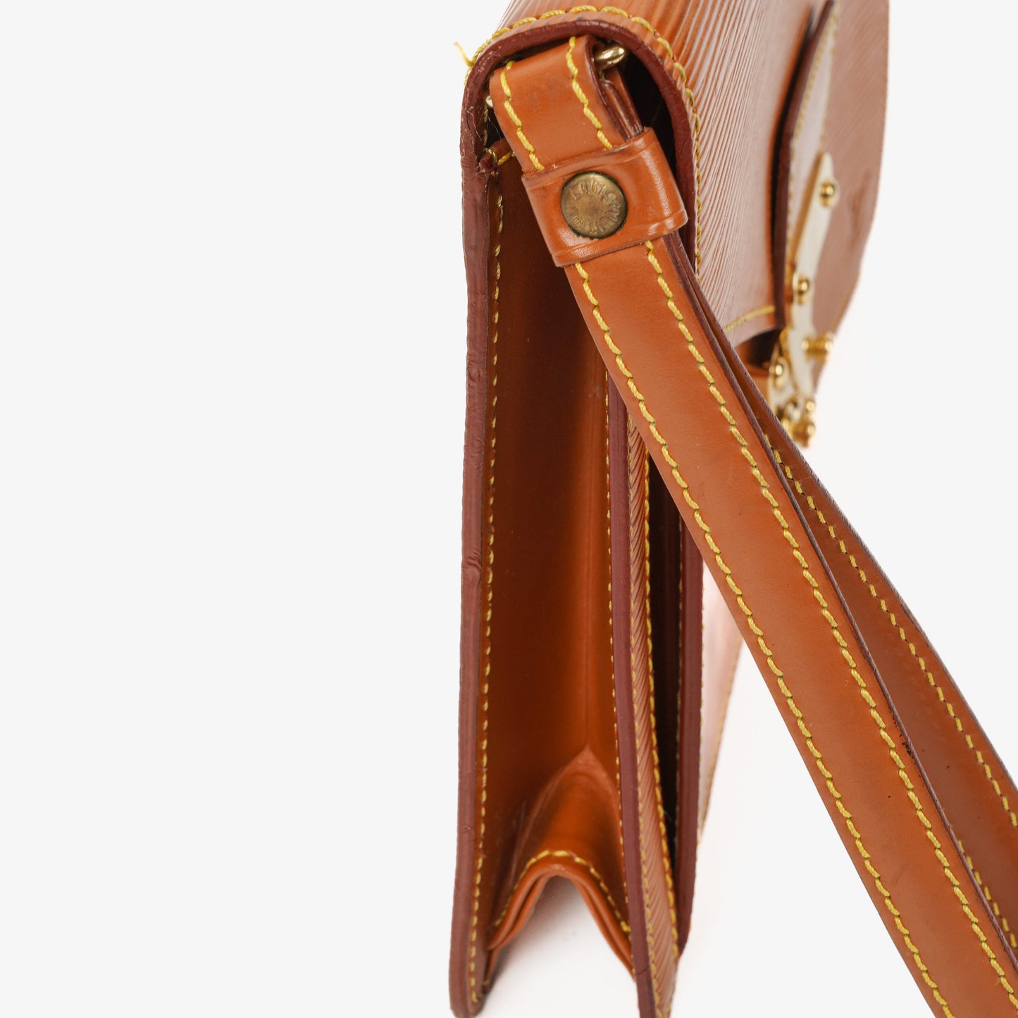 Louis Vuitton Pochette Sellier Dragonne Cognac Epi Clutch
