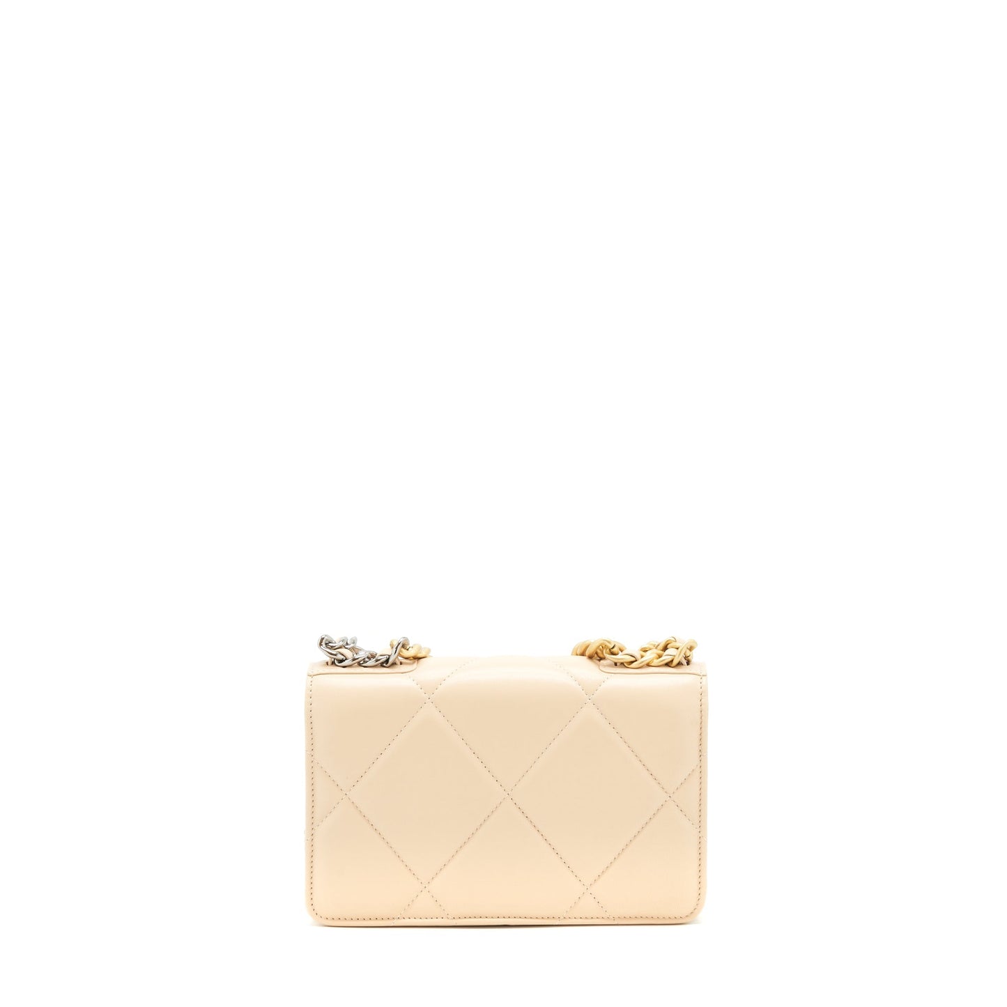 Chanel 19 wallet on chain lambskin beige