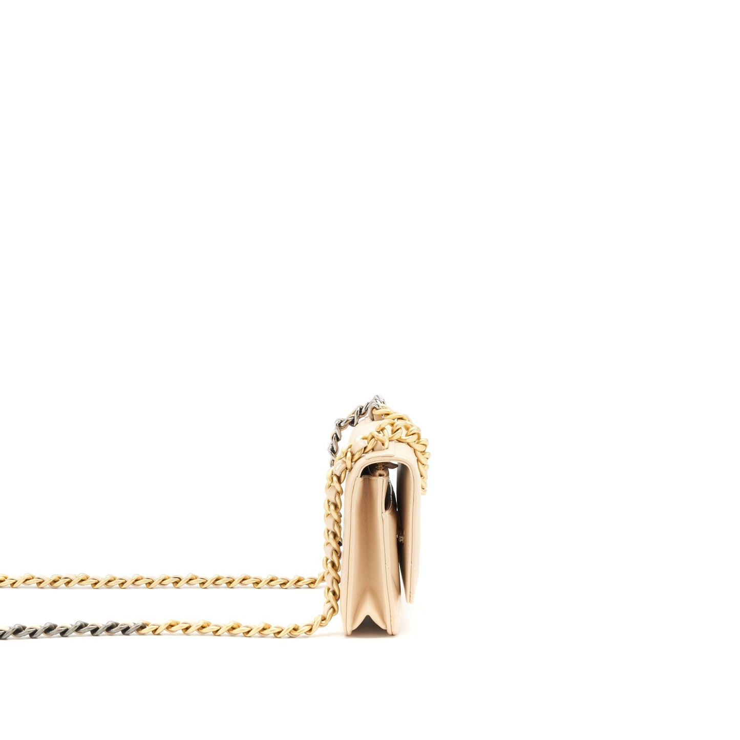 Chanel 19 wallet on chain lambskin beige