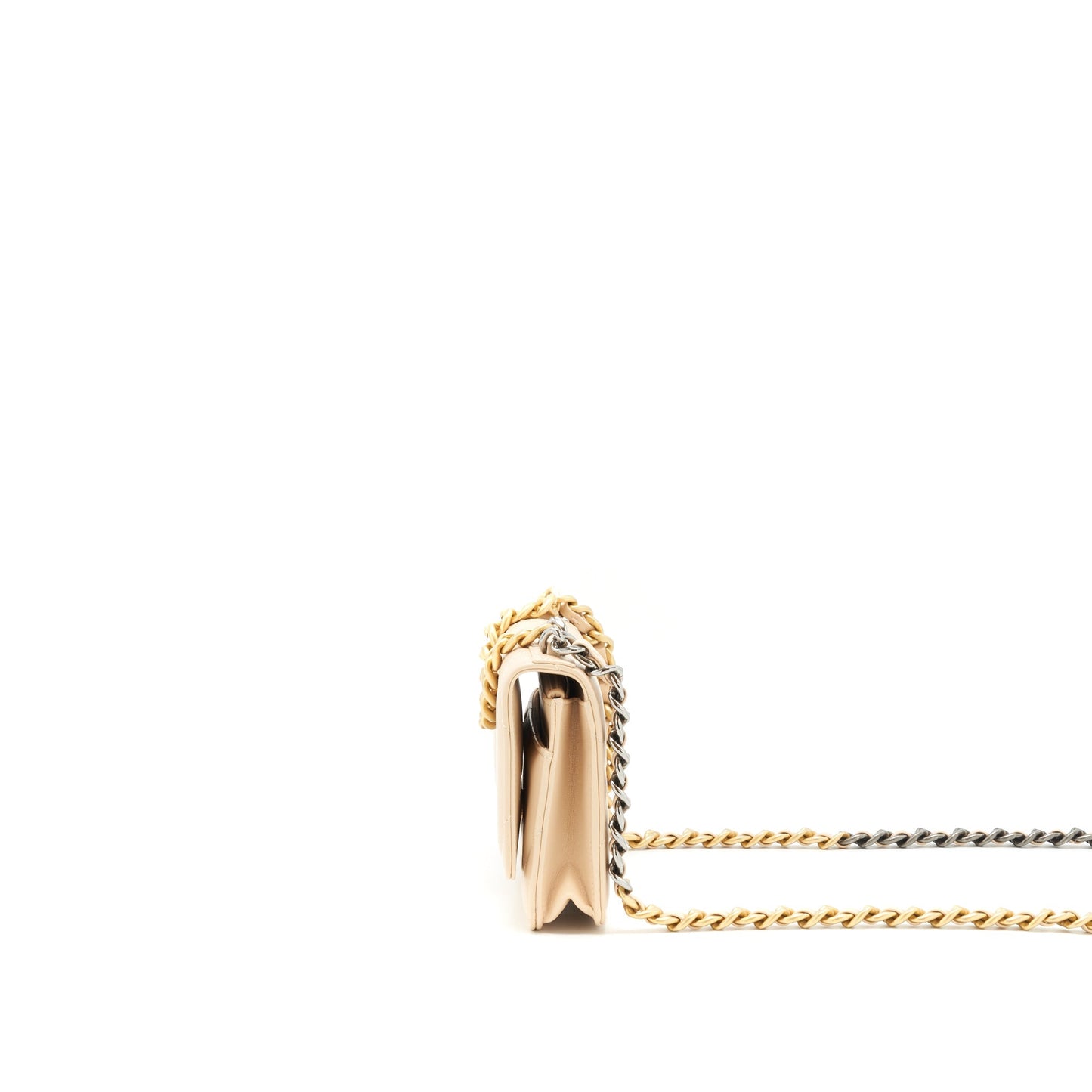 Chanel 19 wallet on chain lambskin beige