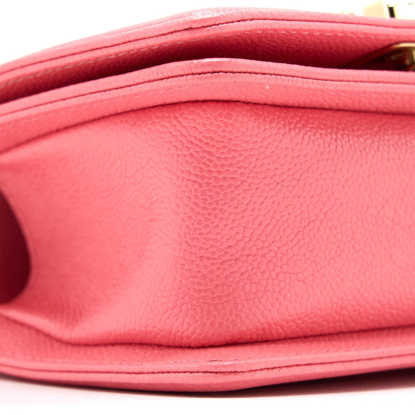 Chanel Super Mini Boy Bag Chevron Caviar Pink L (Microchip)