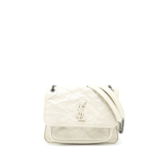 Saint Laurent/ Niki Baby Chain Purse In Crinkled Vintage Leather