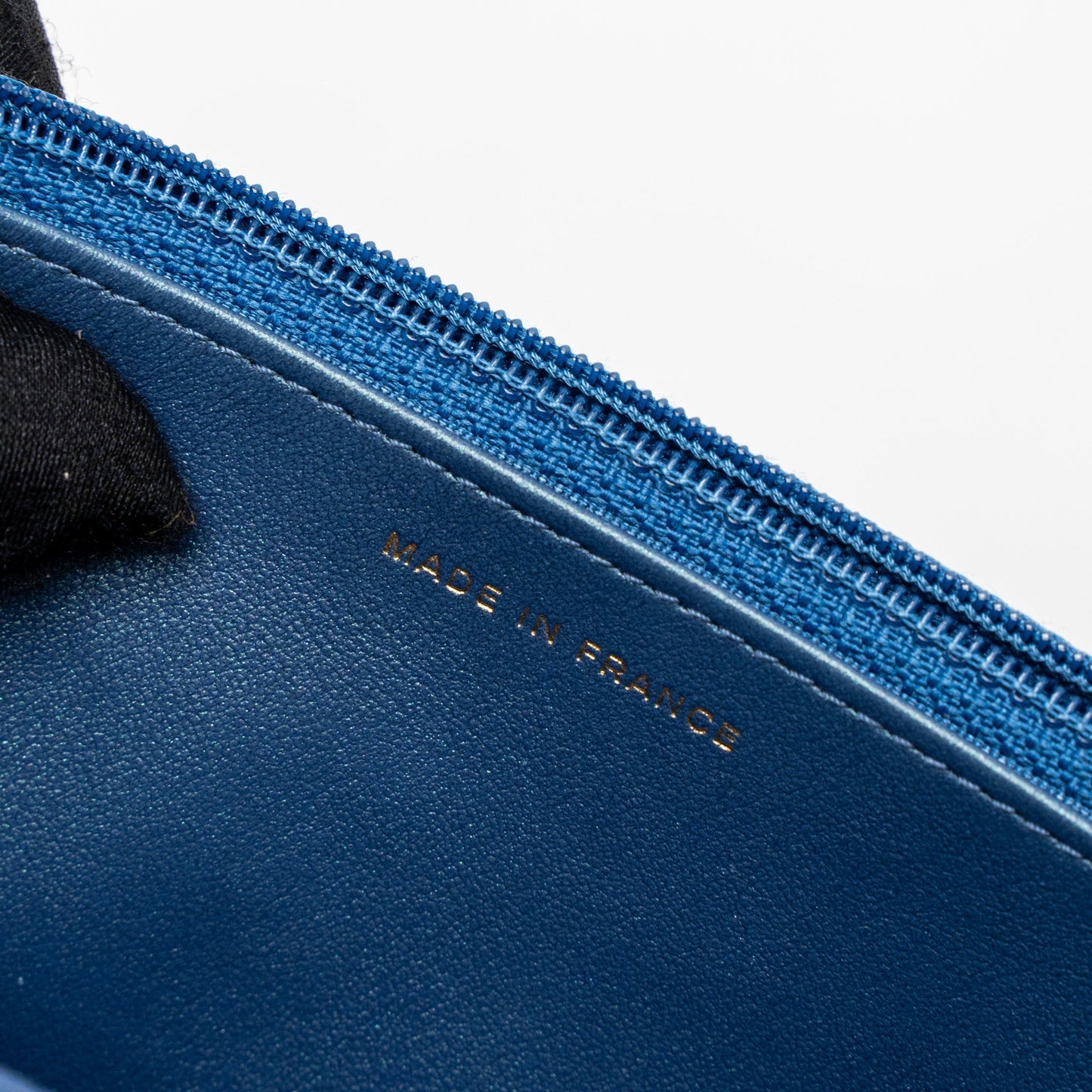 Chanel Classic Wallet On Chain Caviar Iridescent Blue L