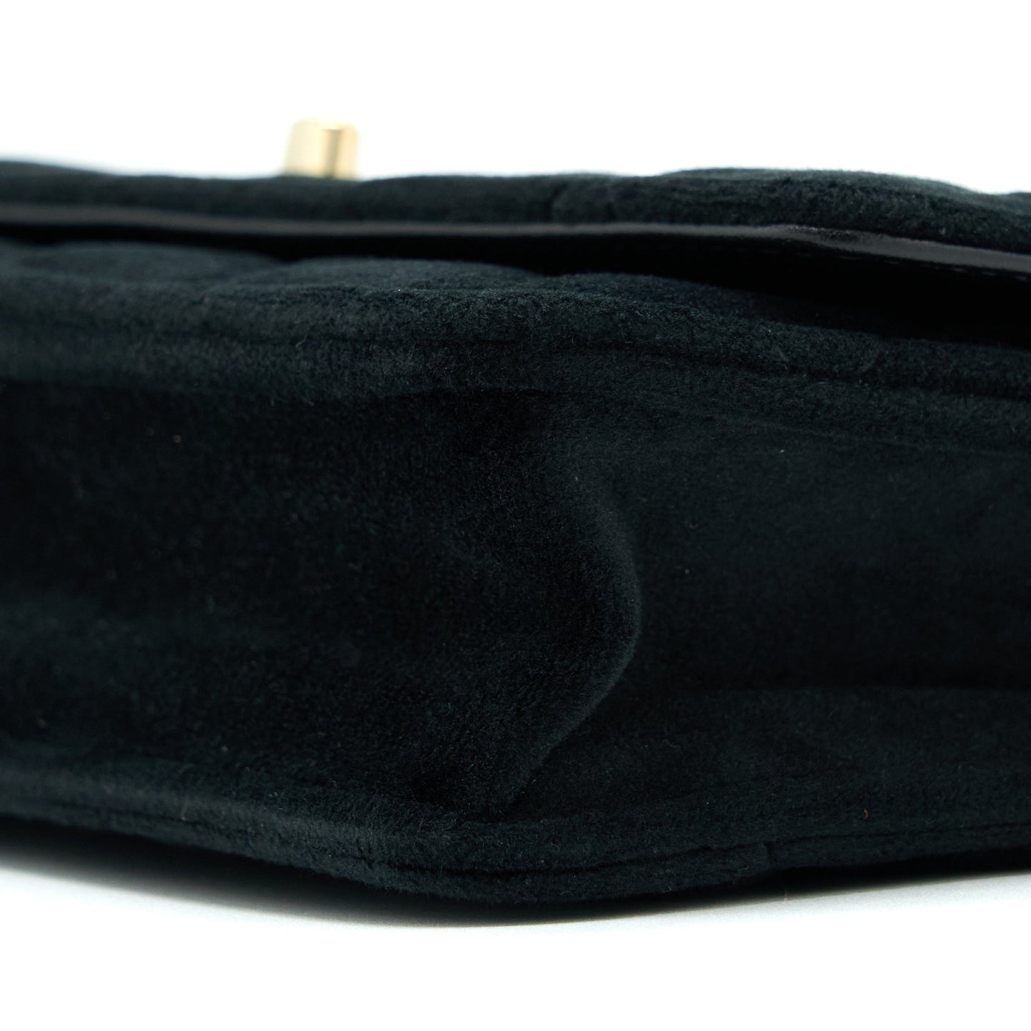 Chanel Velvet Pearl Crush Wallet On Chain Black L