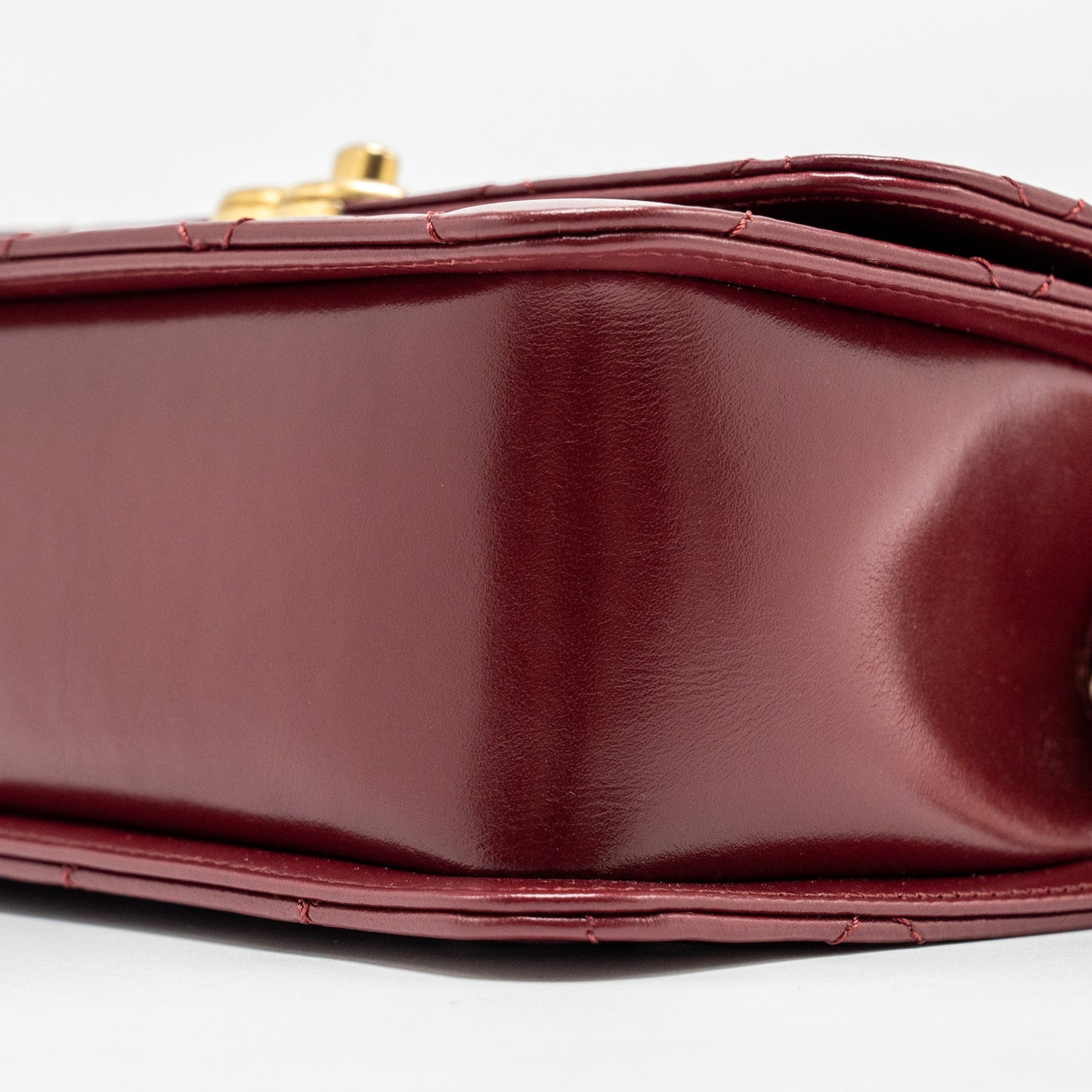 Chanel Gold Crush mini Flap bag Calfskin Red  (microchip)