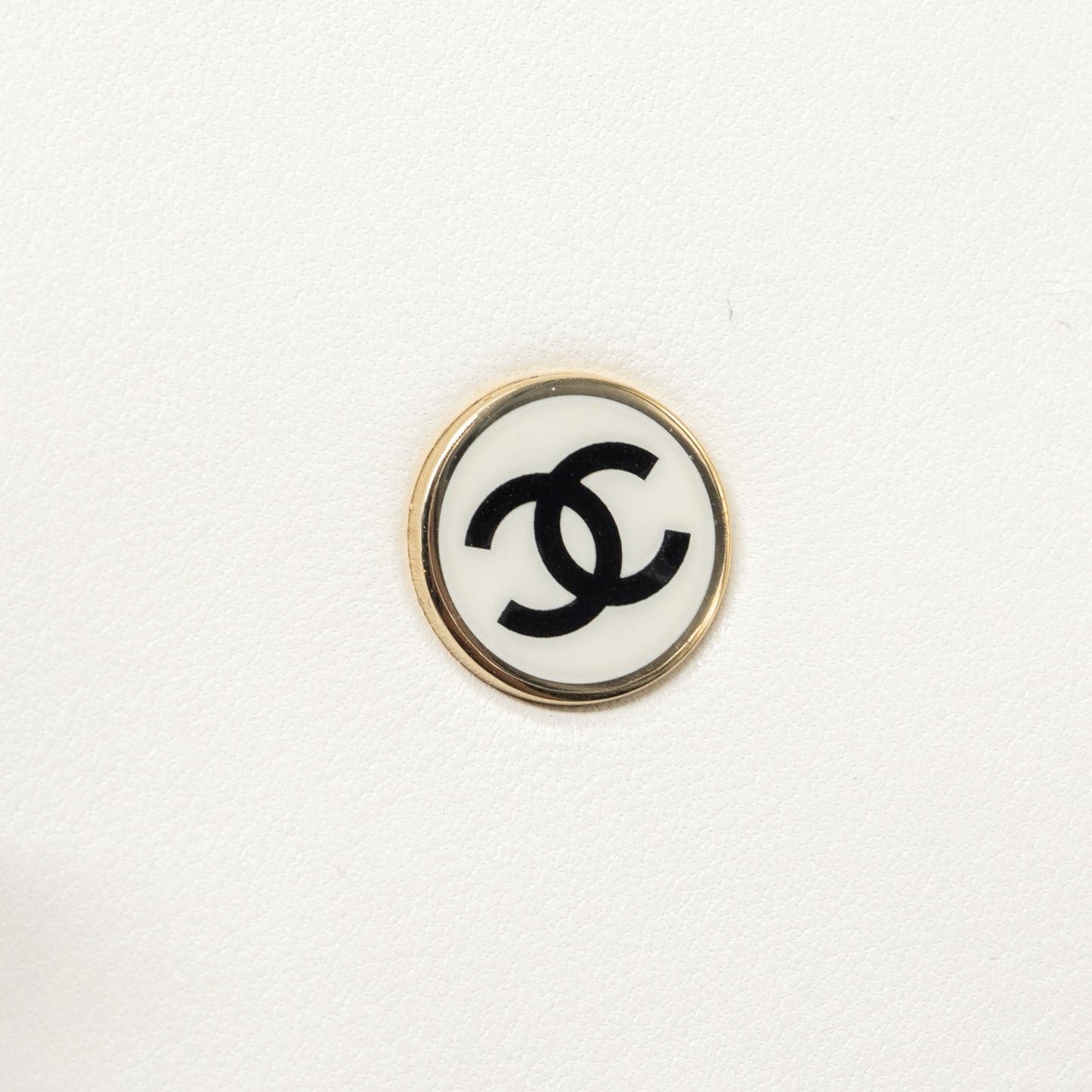 Chanel 21s Perfume Bottle Evening Bag Lambskin Black/White L