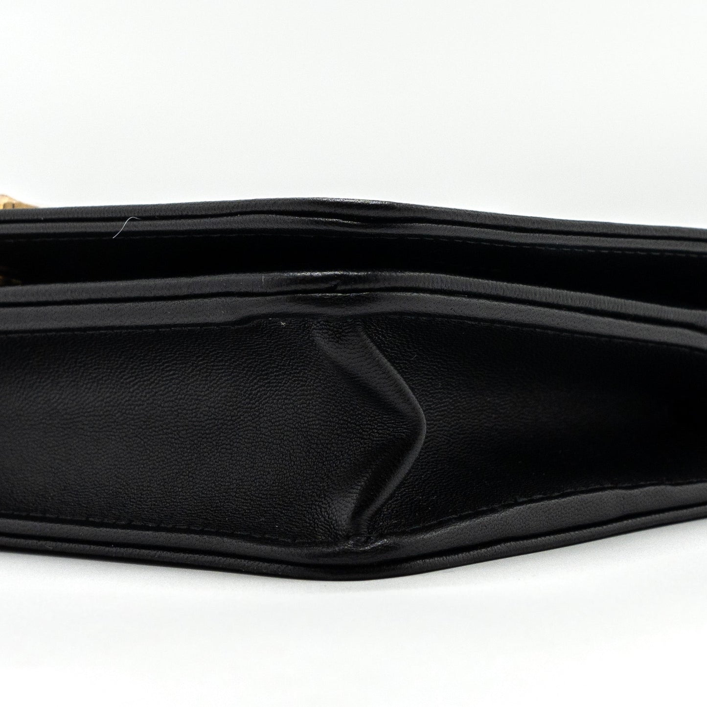 Chanel Boy Wallet On Chain Lambskin Black (Microchip)