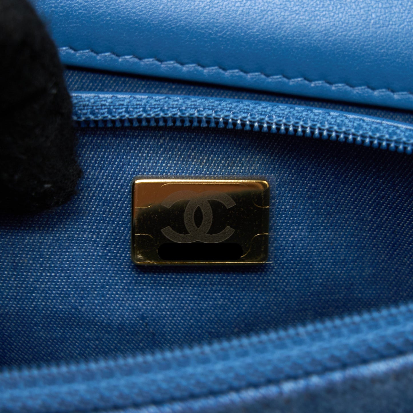 Chanel Pearl Crush Wallet On Chain Denim  (Microchip)