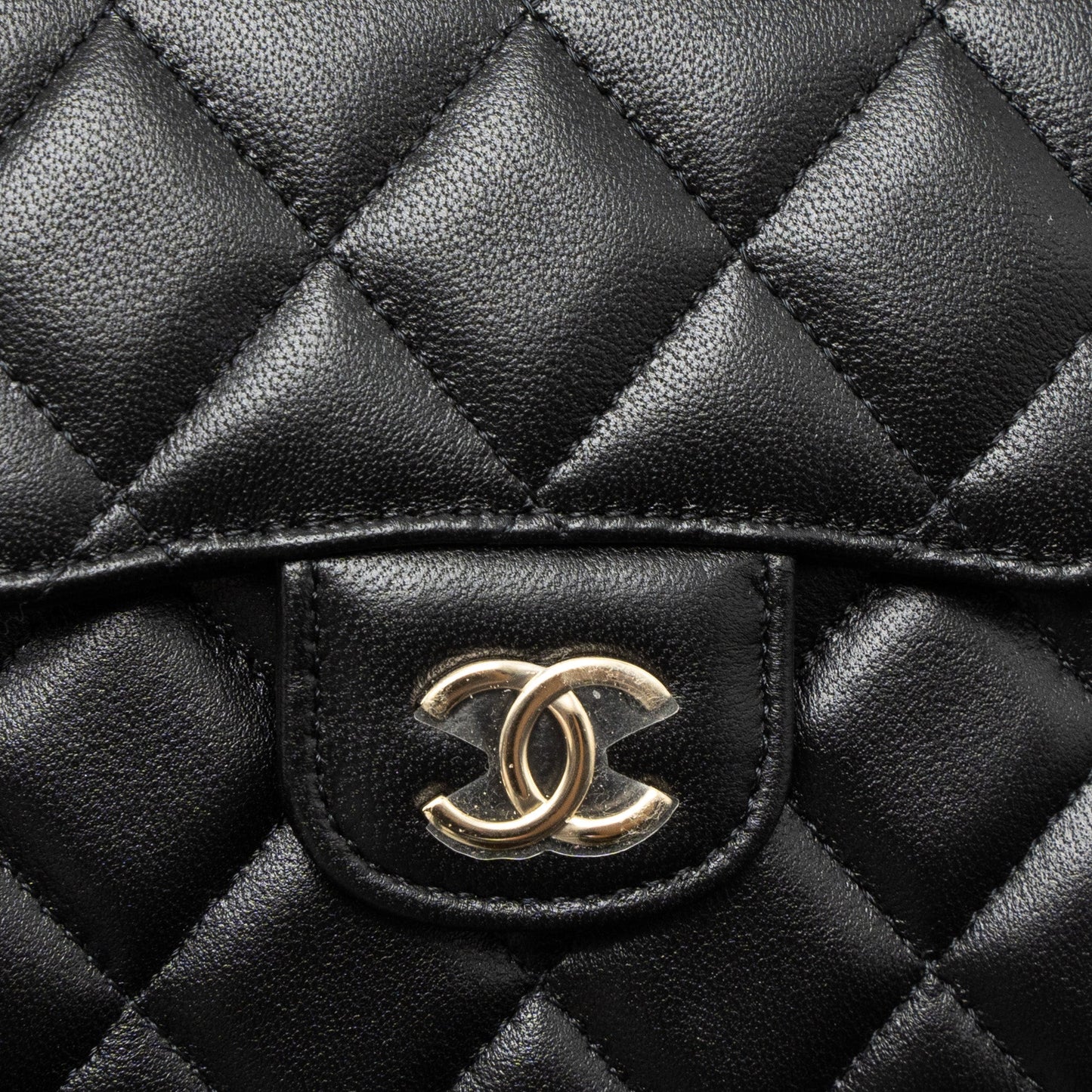 Chanel Top Handle Mini Flap Bag Lambskin Black L (Microchip)