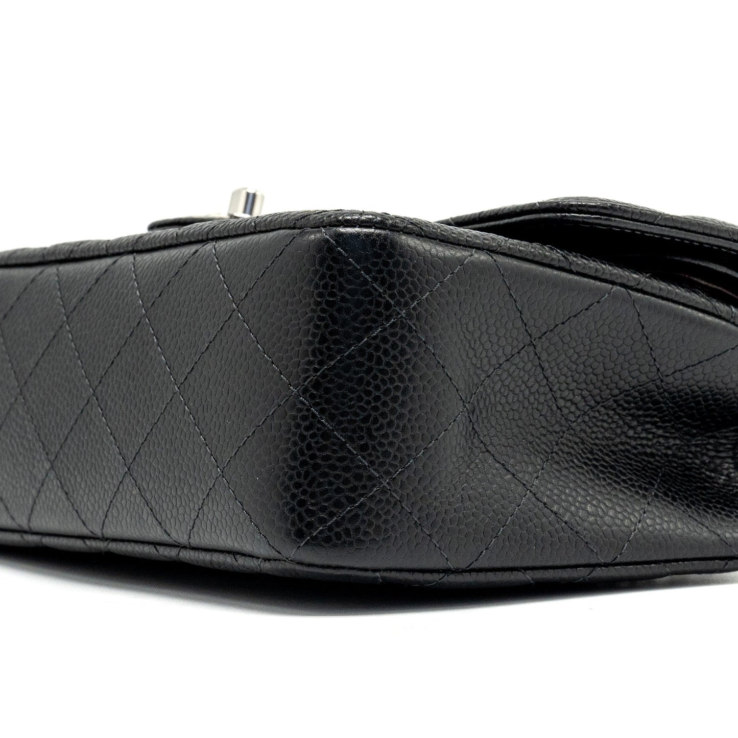 Chanel Small Classic Double Flap Bag Caviar Black  (microchip)