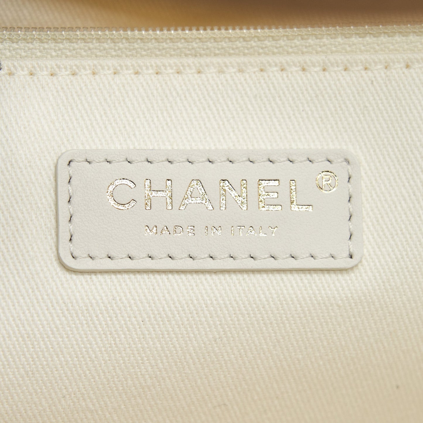 Chanel Deauville Tote Bag In Creamy White/ Beige