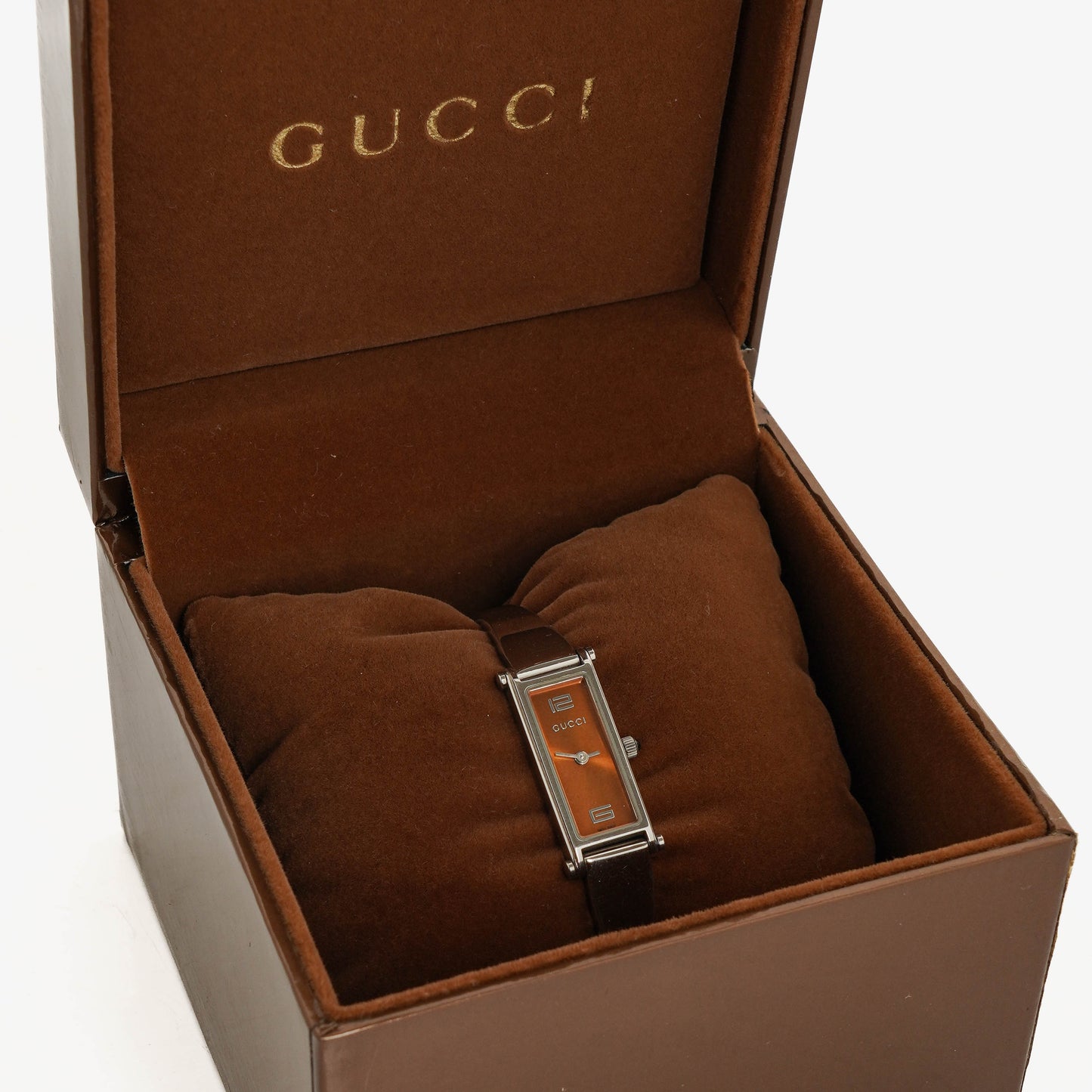 Gucci 1500L Rectangular Stainless Steel Watch