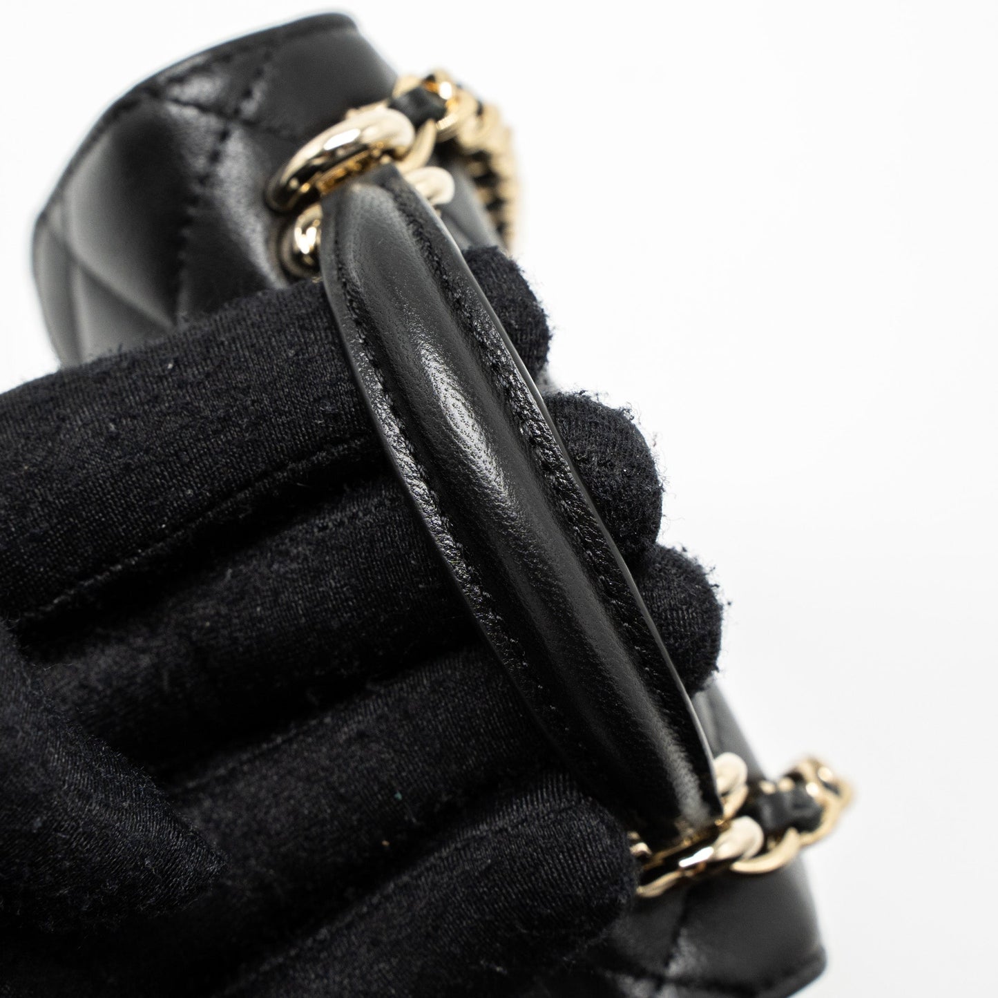 Chanel Top Handle Mini Flap Bag Lambskin Black L (Microchip)