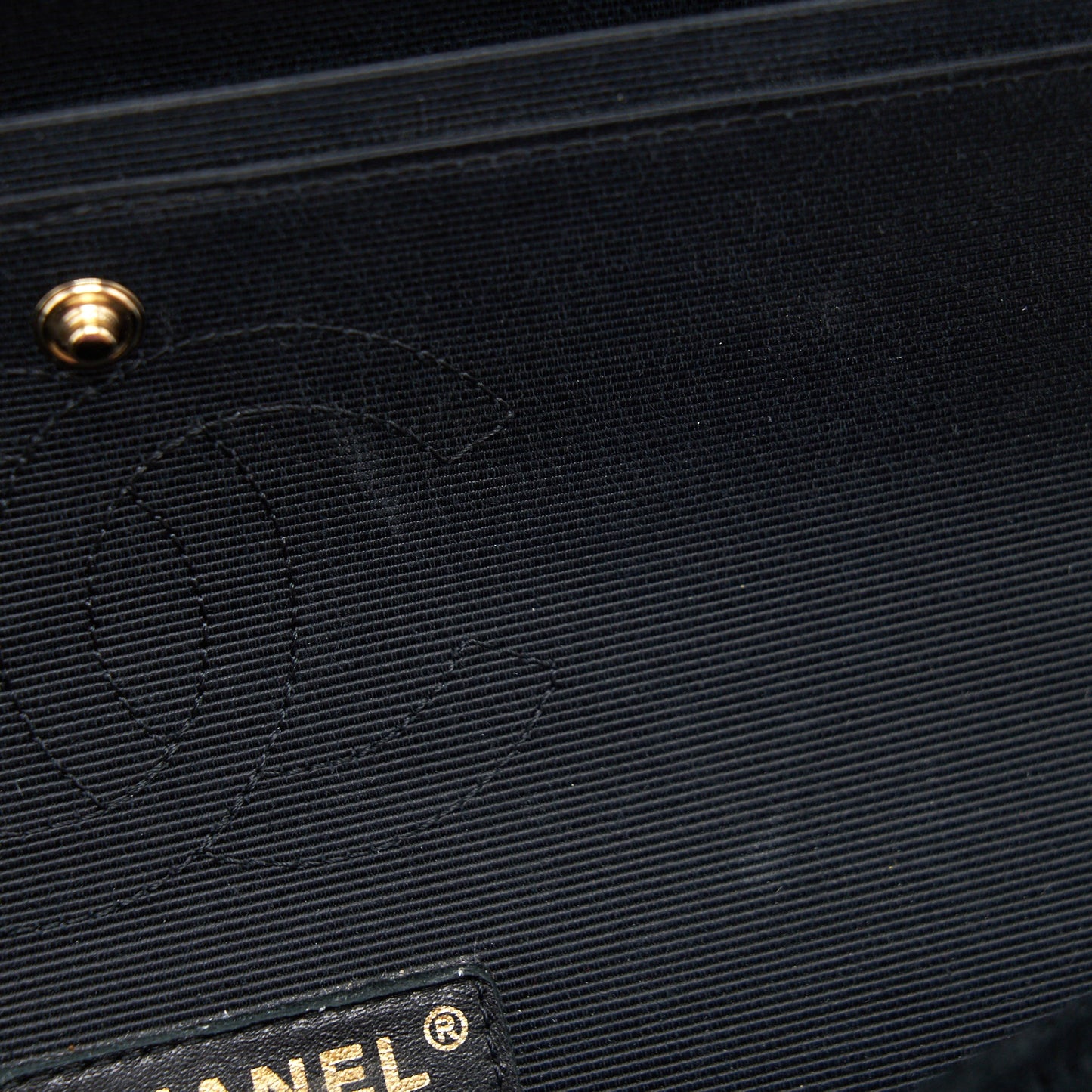 Chanel Velvet Medium Classic Double Flap Bag Velvet Black L