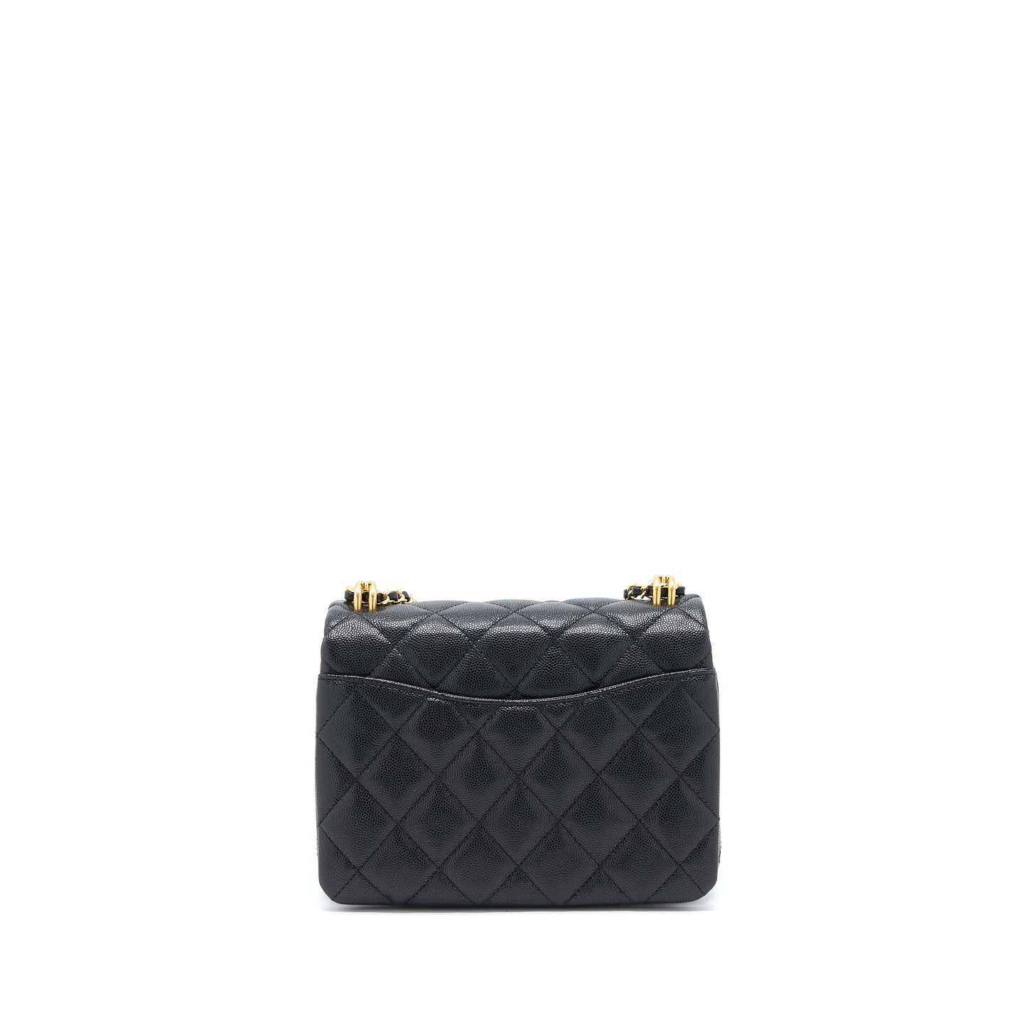 Chanel 22K Coco First Flap Bag Grained Calfskin Black (Microchip)