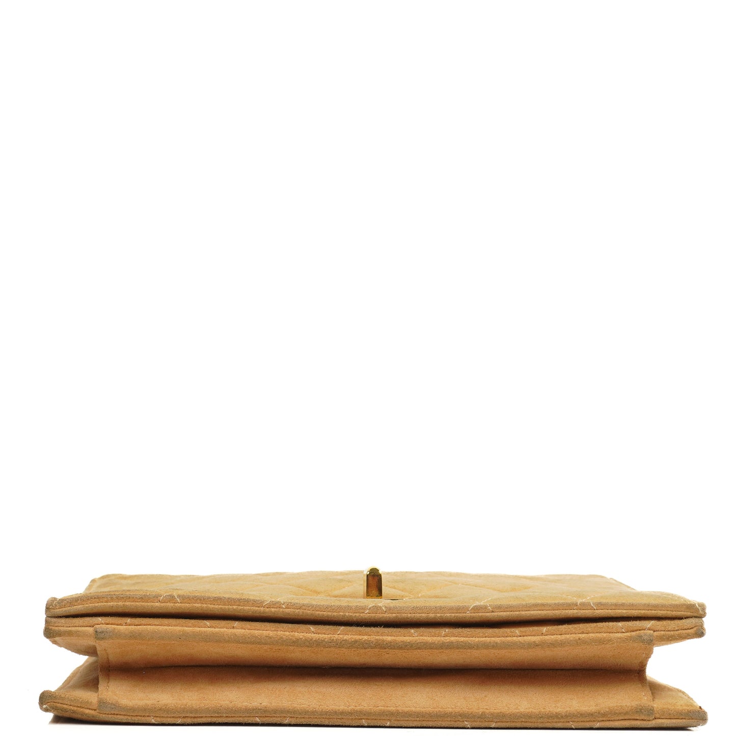 Chanel Mademoiselle Flap Bag Beige Suede 24K Gold-Plated Hardware