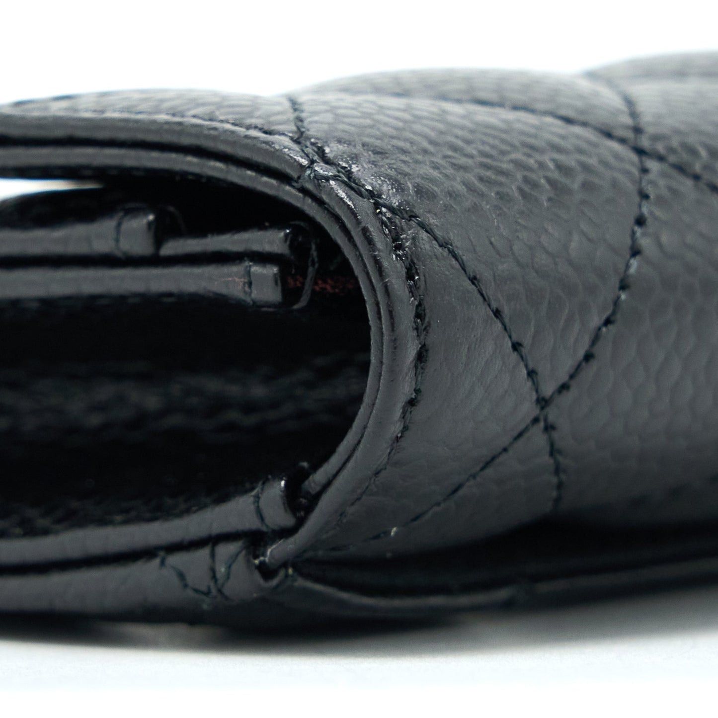 Chanel Classic Quilted Flap Card Holder Caviar Black  (Microchip)