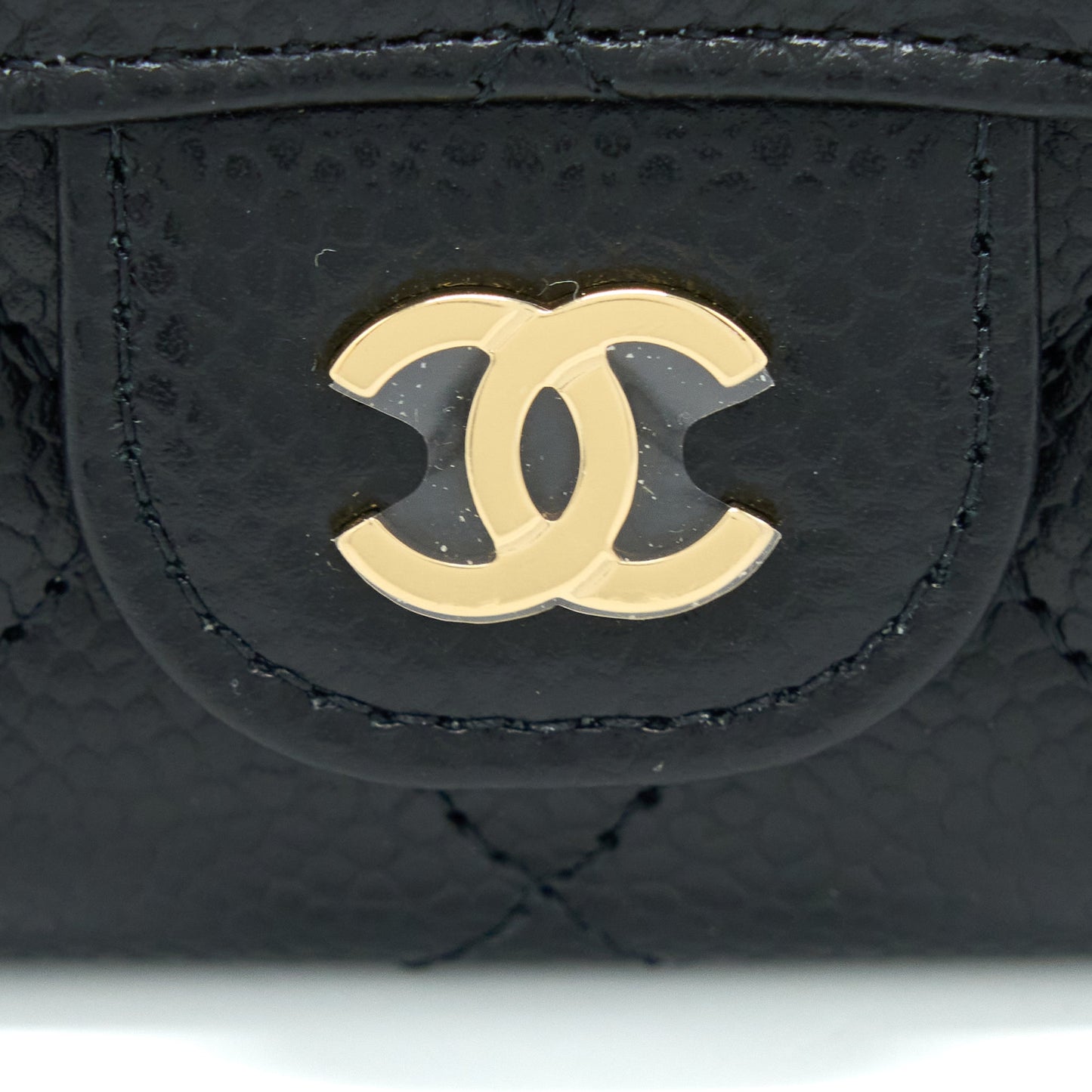 Chanel Classic Quilted Flap Card Holder Caviar Black  (Microchip)