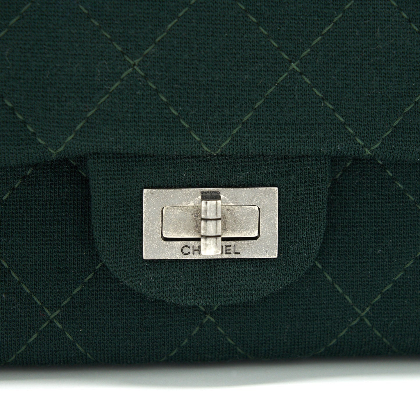 Chanel reissue 2.55 226 Flap Bag fabric Dark green