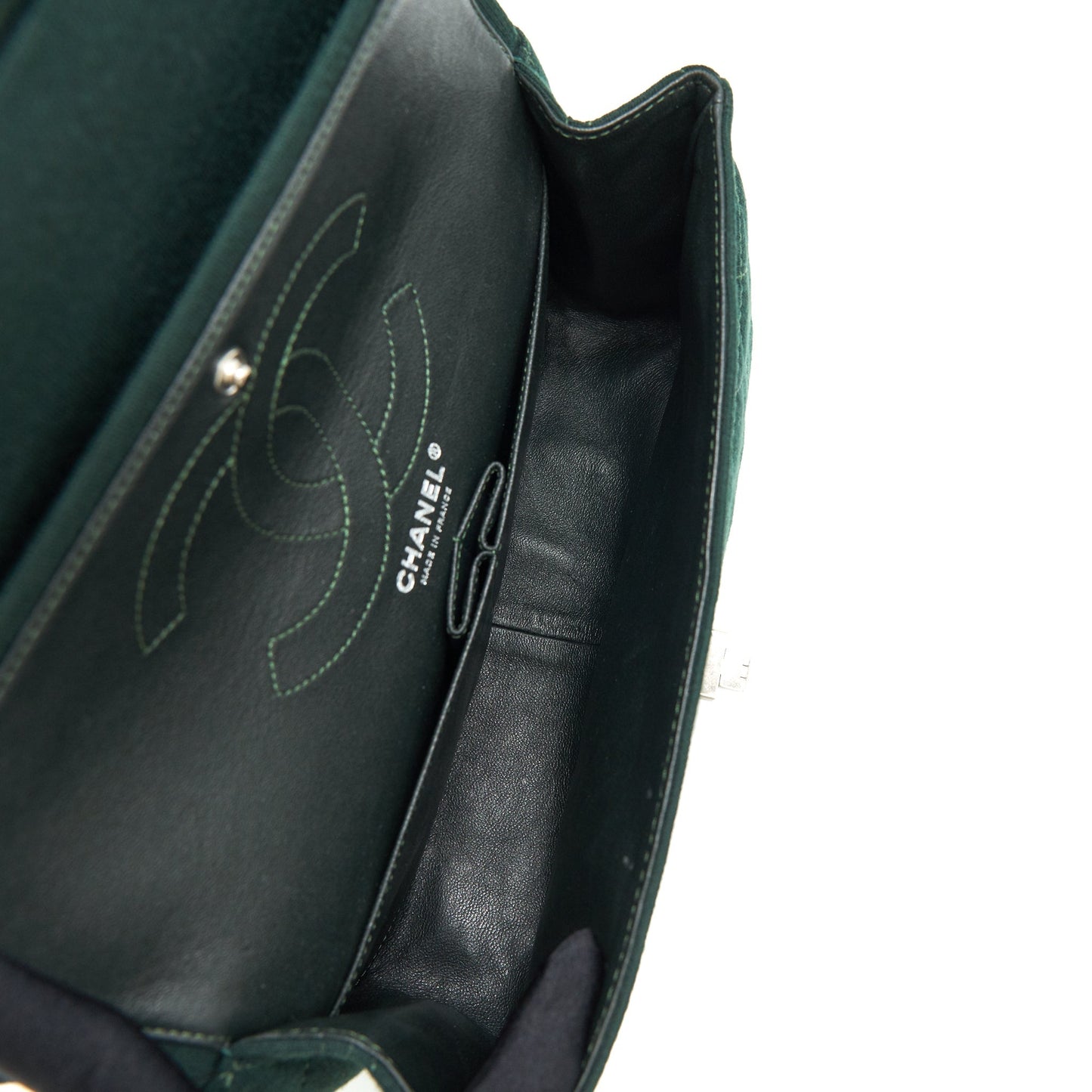 Chanel reissue 2.55 226 Flap Bag fabric Dark green