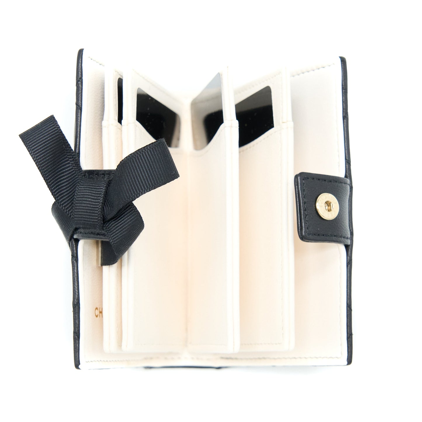 Chanel 22B Mini Book Card Holder Lambskin Black L (Microchip)