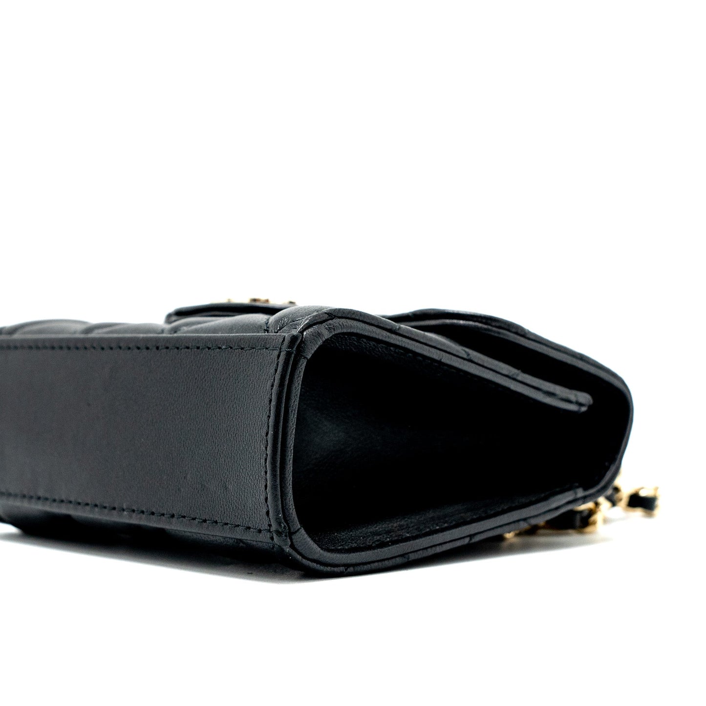 Chanel Top Handle Mini Flap Bag Lambskin Black L (Microchip)