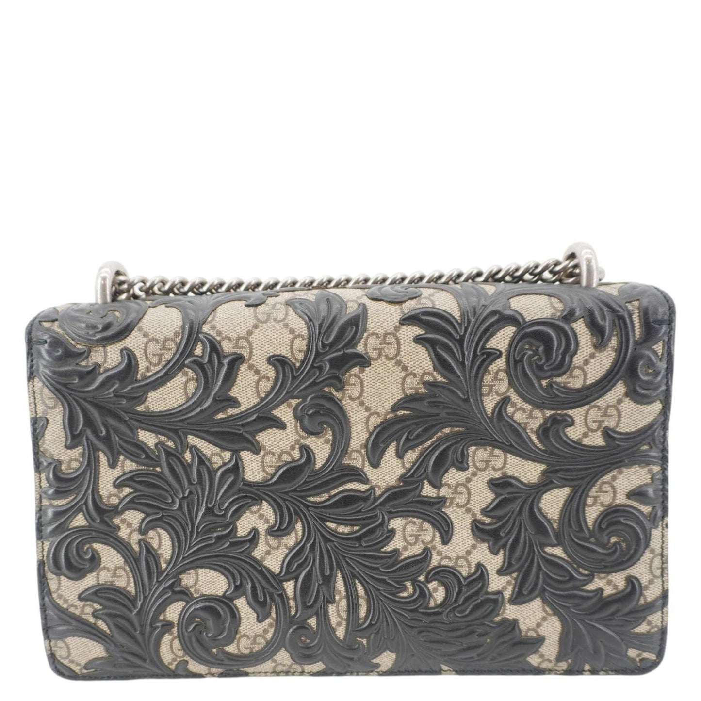 GUCCI Arabesque Small Dionysus GG Supreme Canvas Shoulder Bag Black