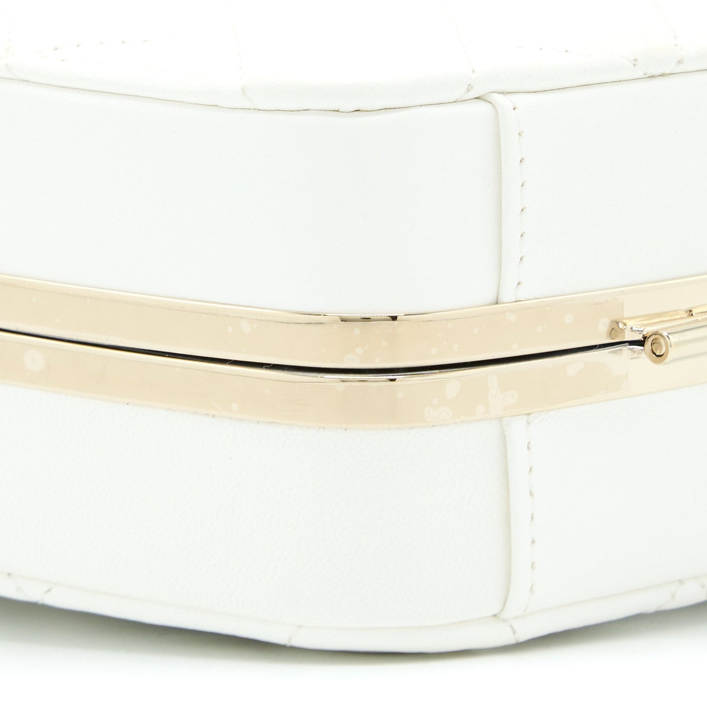 Chanel Quilted Clutch Bag Lambskin White L