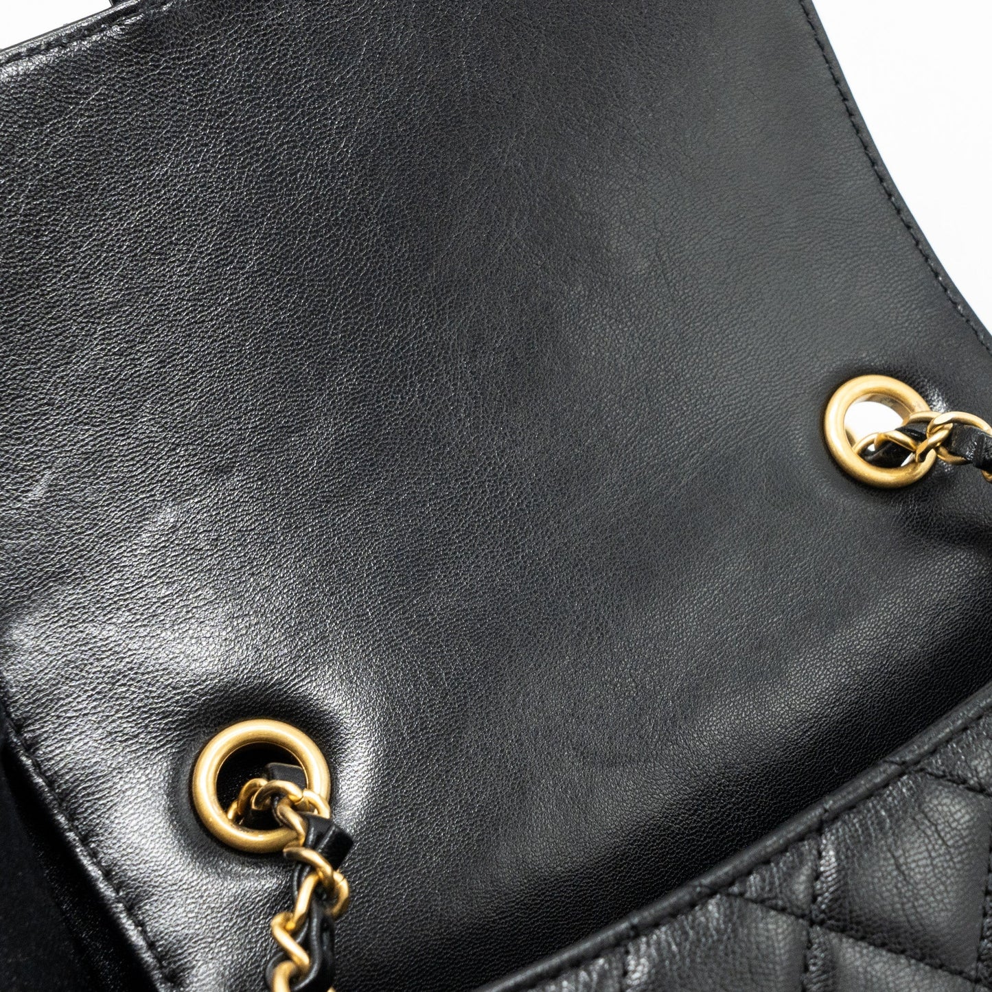 Chanel 22K retro new square large flap bag goatskin black  (microchip)
