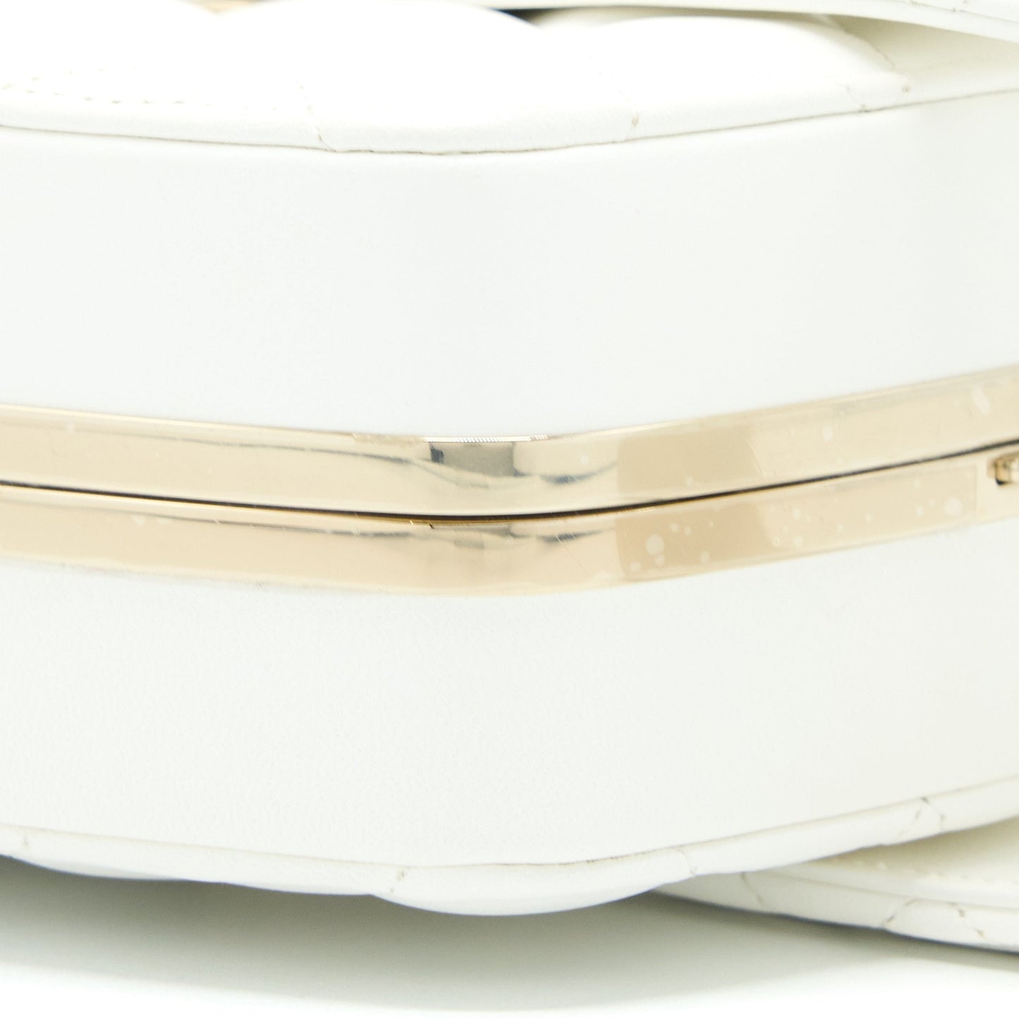 Chanel Quilted Clutch Bag Lambskin White L