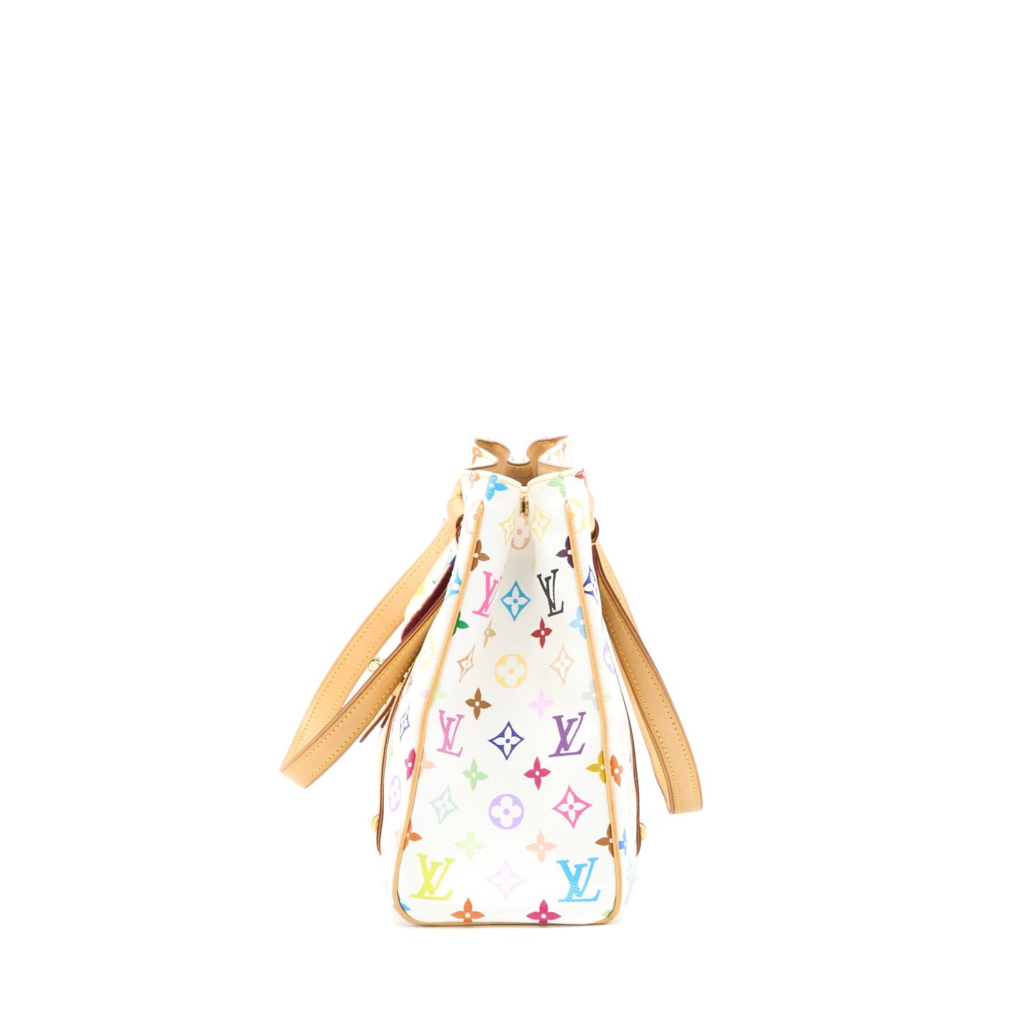 Louis Vuitton Aurelia Shoulder Bag White Multicolour Monogram Canvas GHW