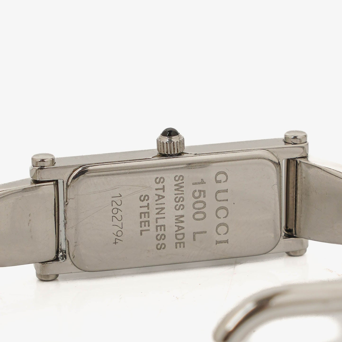 Gucci 1500L Rectangular Stainless Steel Watch
