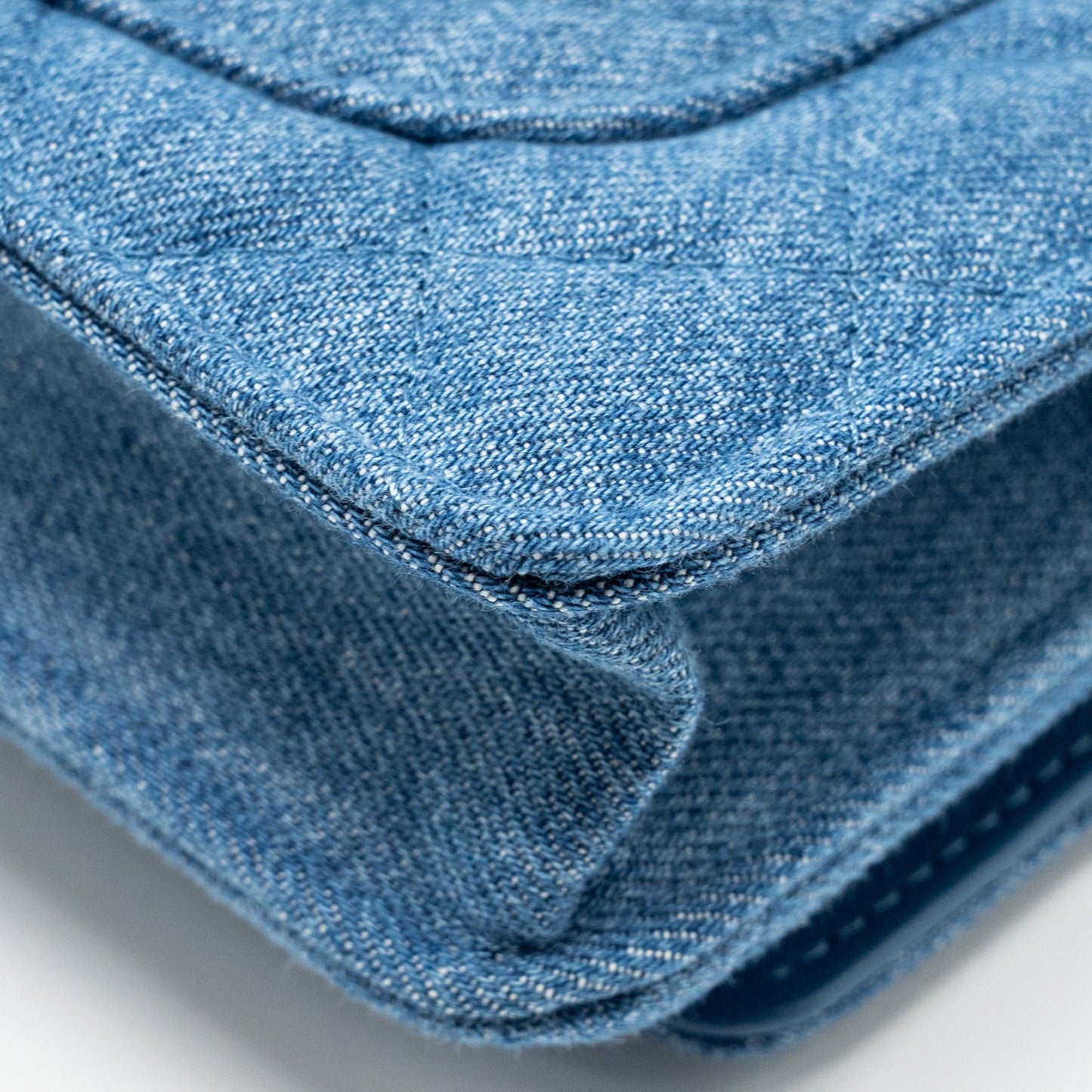 Chanel Pearl Crush Wallet on Chain Denim Blue  (Microchip)