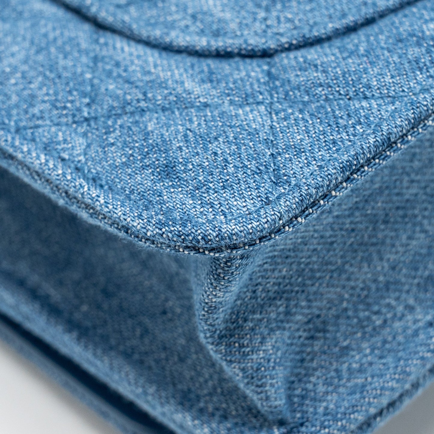 Chanel Pearl Crush Wallet on Chain Denim Blue  (Microchip)
