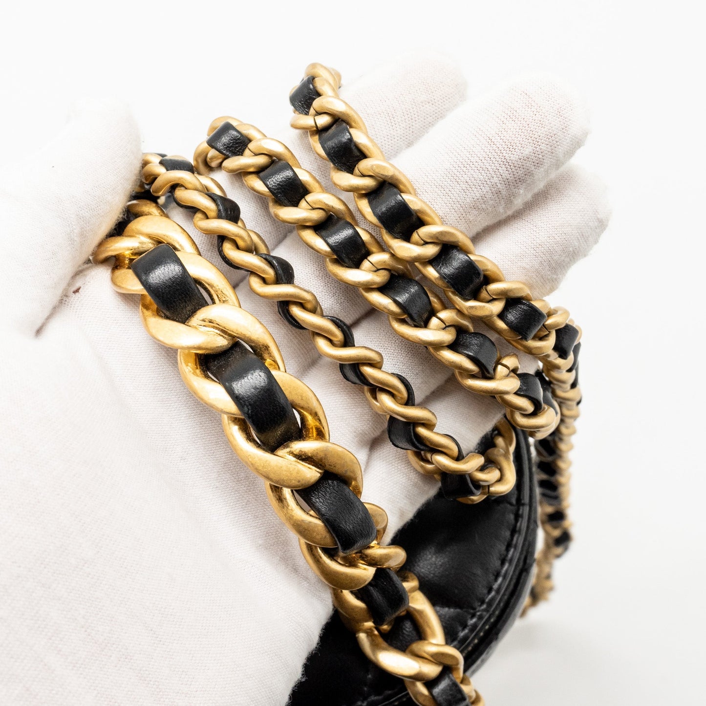 CHANEL Afternoon Tea Top Handle Vanity Case With Chain Lambskin Black  (Microchip)