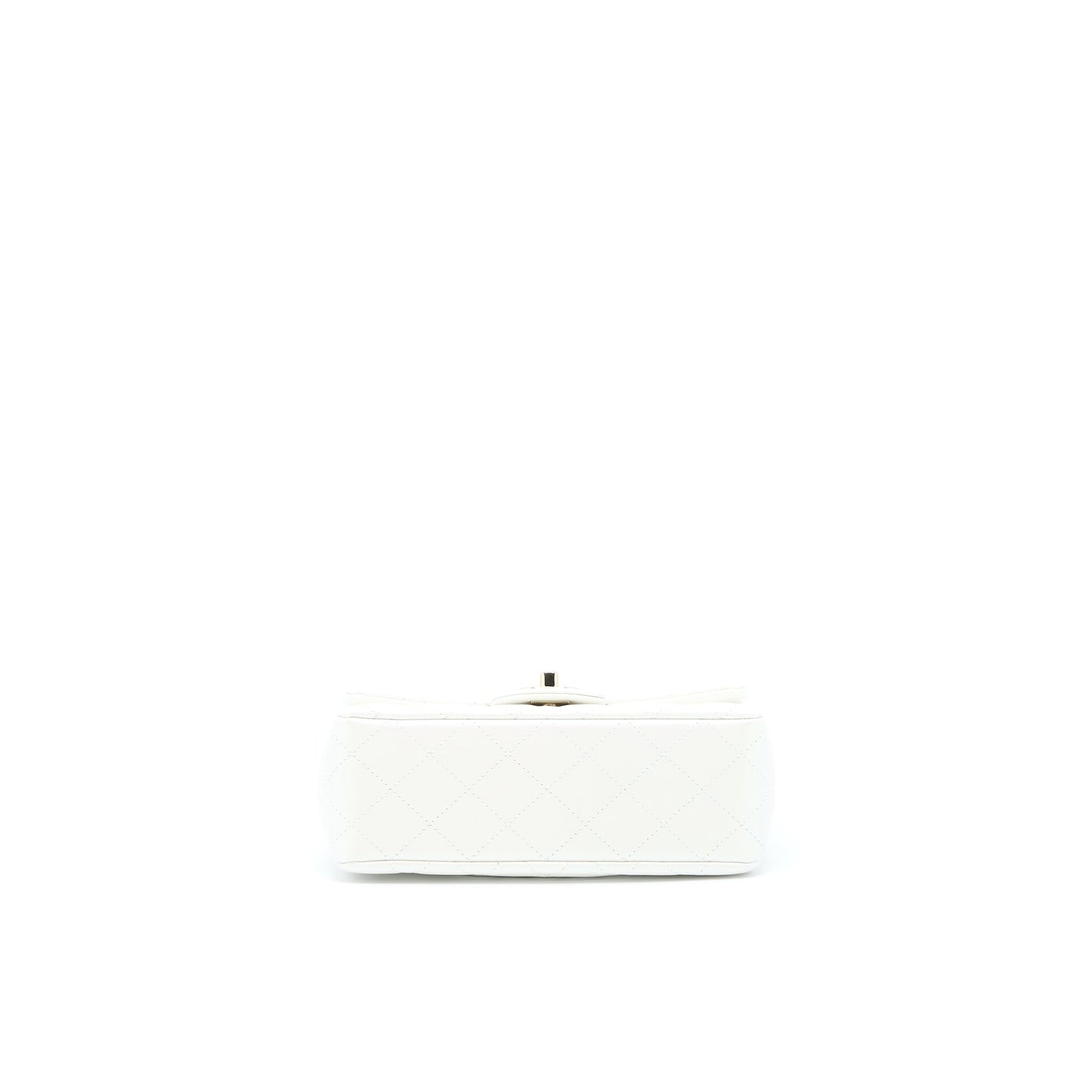 Chanel Classic Mini Rectangular Flap Bag Calfskin Iridescent White L